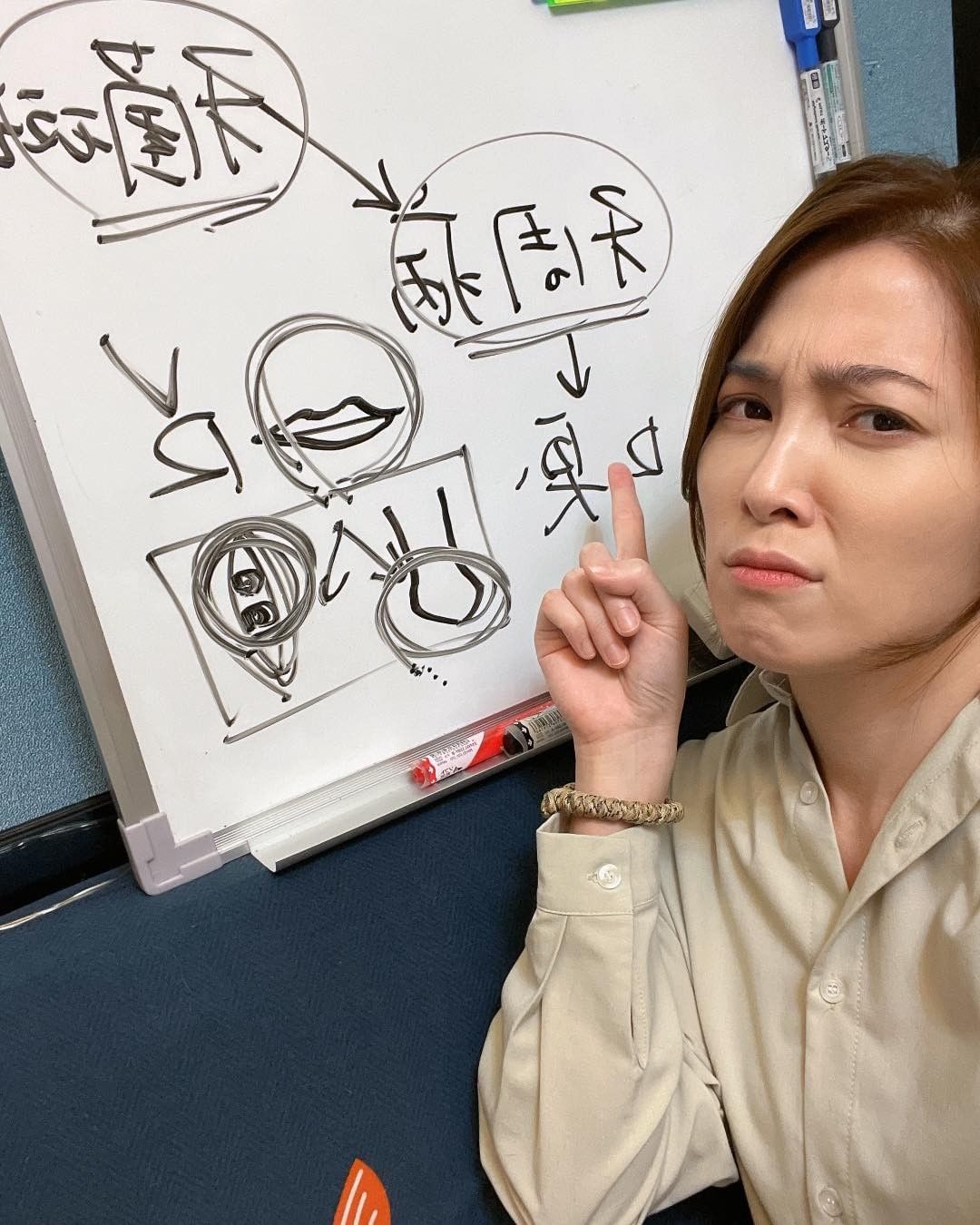 許藍方因不倫戀遭法院判賠，但她發聲明駁斥，堅稱與已婚醫生學長無肢體接觸。（翻攝自許藍方IG）