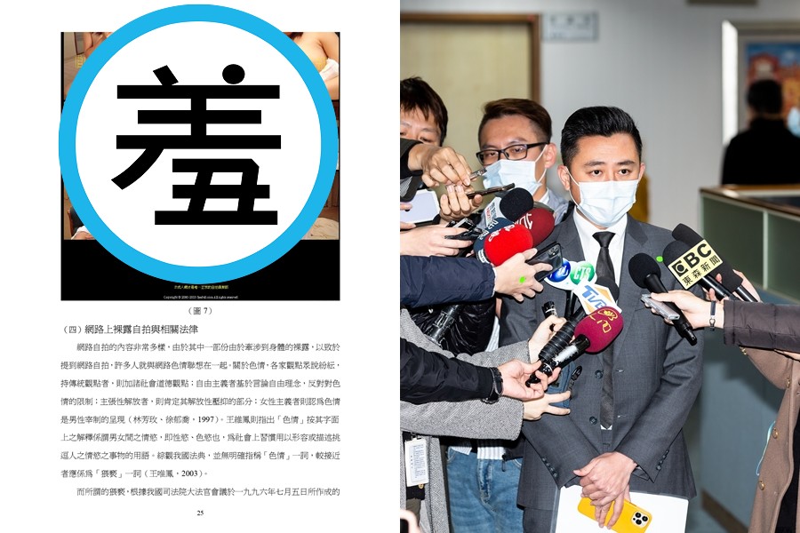 新竹市長（右）林智堅日前陷入論文抄襲風波，不過媒體人黃揚明透露，其實還有一本論文因含「大量裸照」被下載爆。（翻攝自臺灣碩博士論文知識加值系統、本刊資料照）