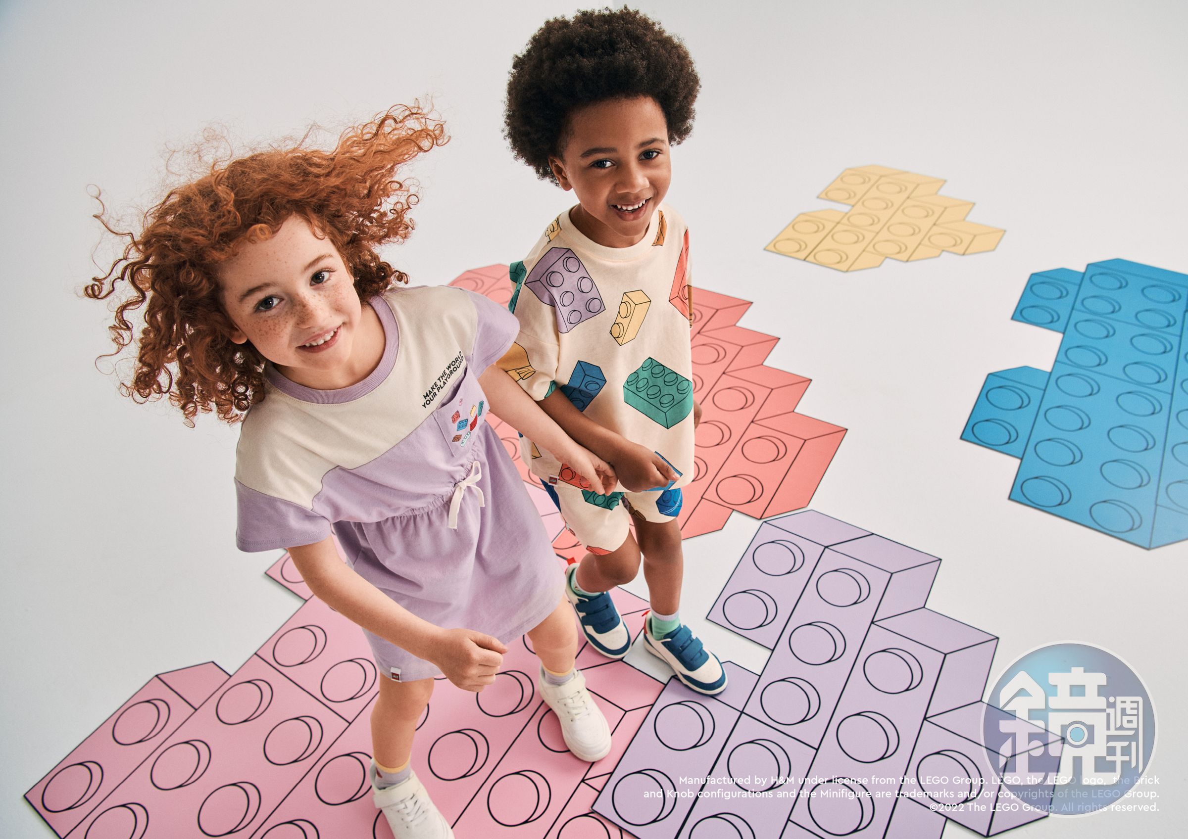 在LEGO成立90年之際，推出H&M x LEGO聯名系列，讓孩子們通過時尚來表達自己。（ H&M 提供）