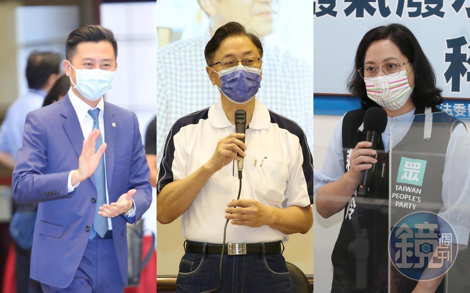 桃園也呈現三腳督的局面,分別由民進黨林智堅(左起)、國民黨張善政、民眾黨賴香伶等人一同爭取市長大位。(本刊資料照)