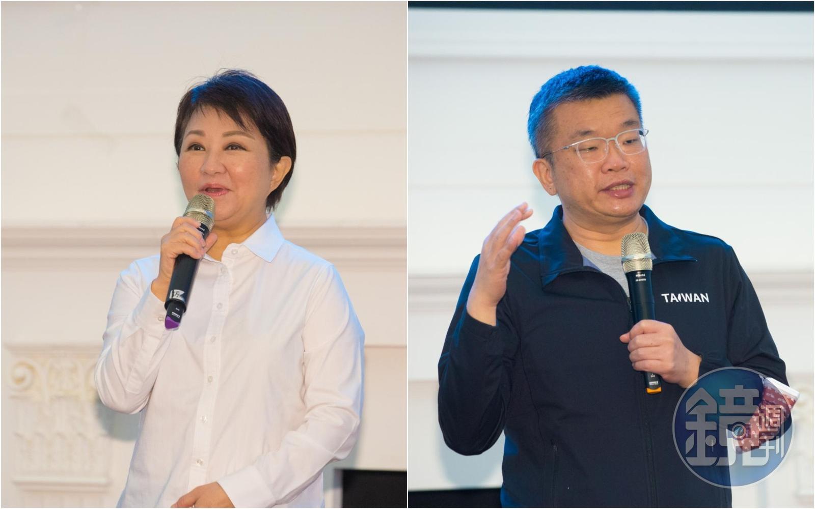 盧秀燕(左)有現任優勢,但目前尚未宣布爭取連任,民進黨則派出蔡其昌(右)挑戰再次翻轉台中。(本刊資料照)
