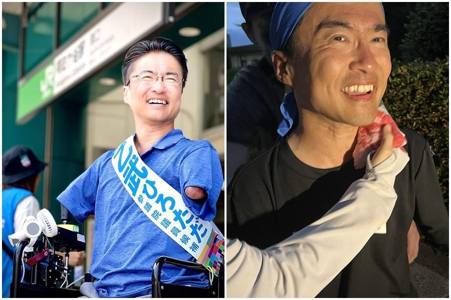 乙武洋匡(圖)以自嘲口吻宣布自己參議員選舉落選。(翻攝自乙武洋匡推特)