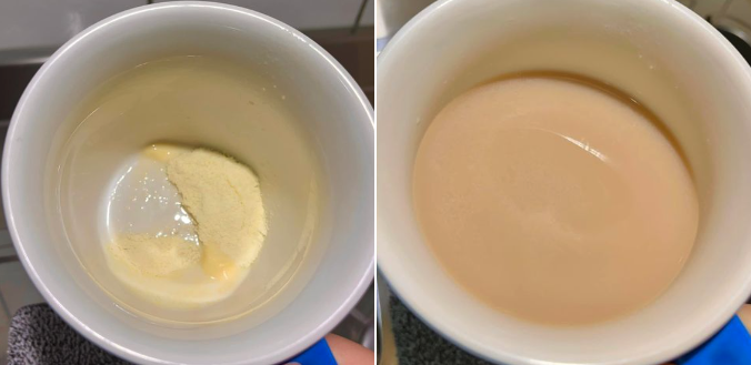 網友分享這款奶粉，自己喝了直接昏睡近16個小時，後來決定封罐，直言「根本是安眠藥」。（翻攝臉書社團「老百姓日常三餐交流會」）