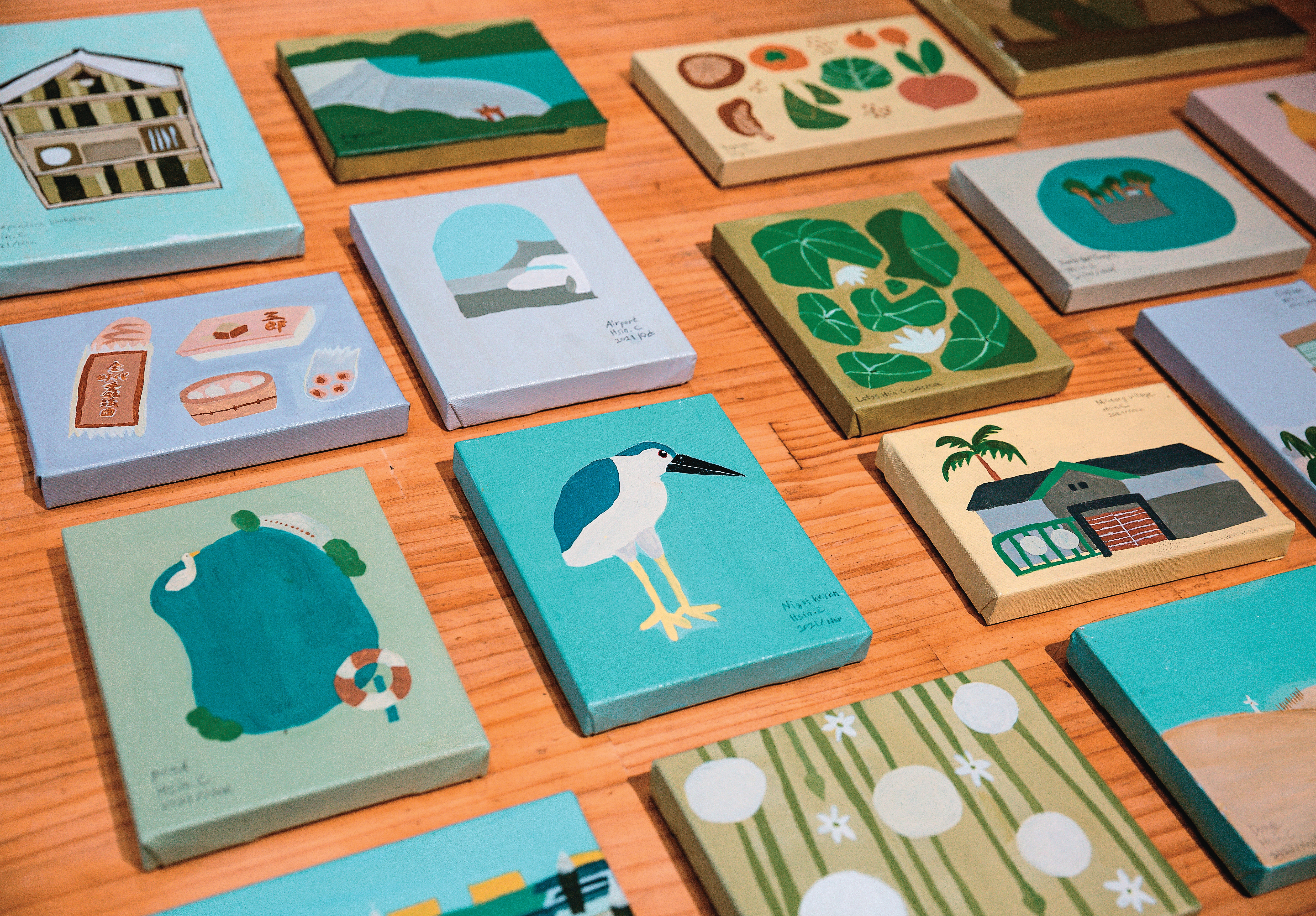 陳炘筆下的13區的輪廓，投射到不同英文字母字首，饒富探索的意趣。