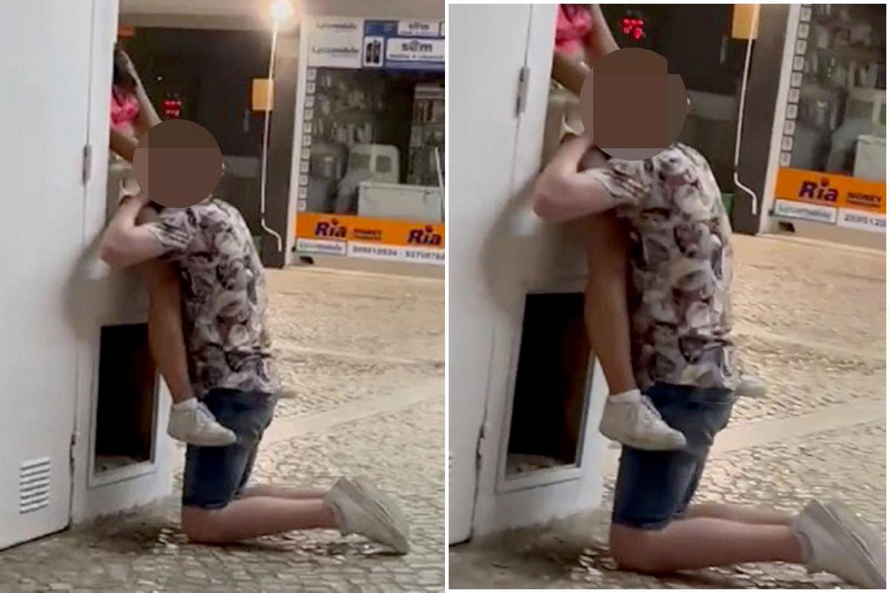 正妹露美腿公然性愛，男生18禁「埋頭苦幹」！路人興奮瘋拍。（翻自推特）