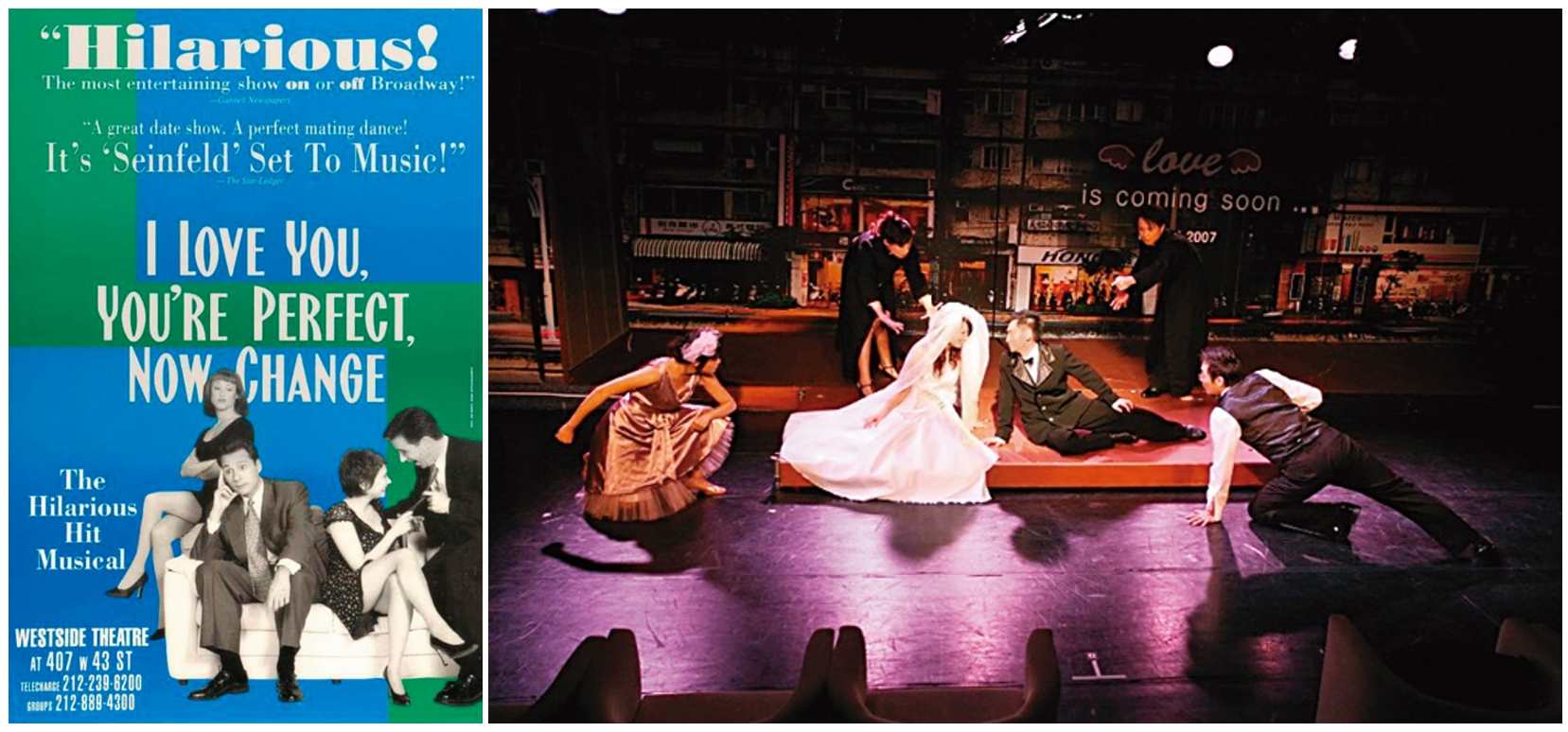 《LPC》是外百老匯演出長達27年的長壽音樂劇(左圖),2007年《LPC》在皇冠小劇場連演35場,門票銷售一空(右圖)。(翻攝Jimmy Roberts臉書/嵐創作體提供)