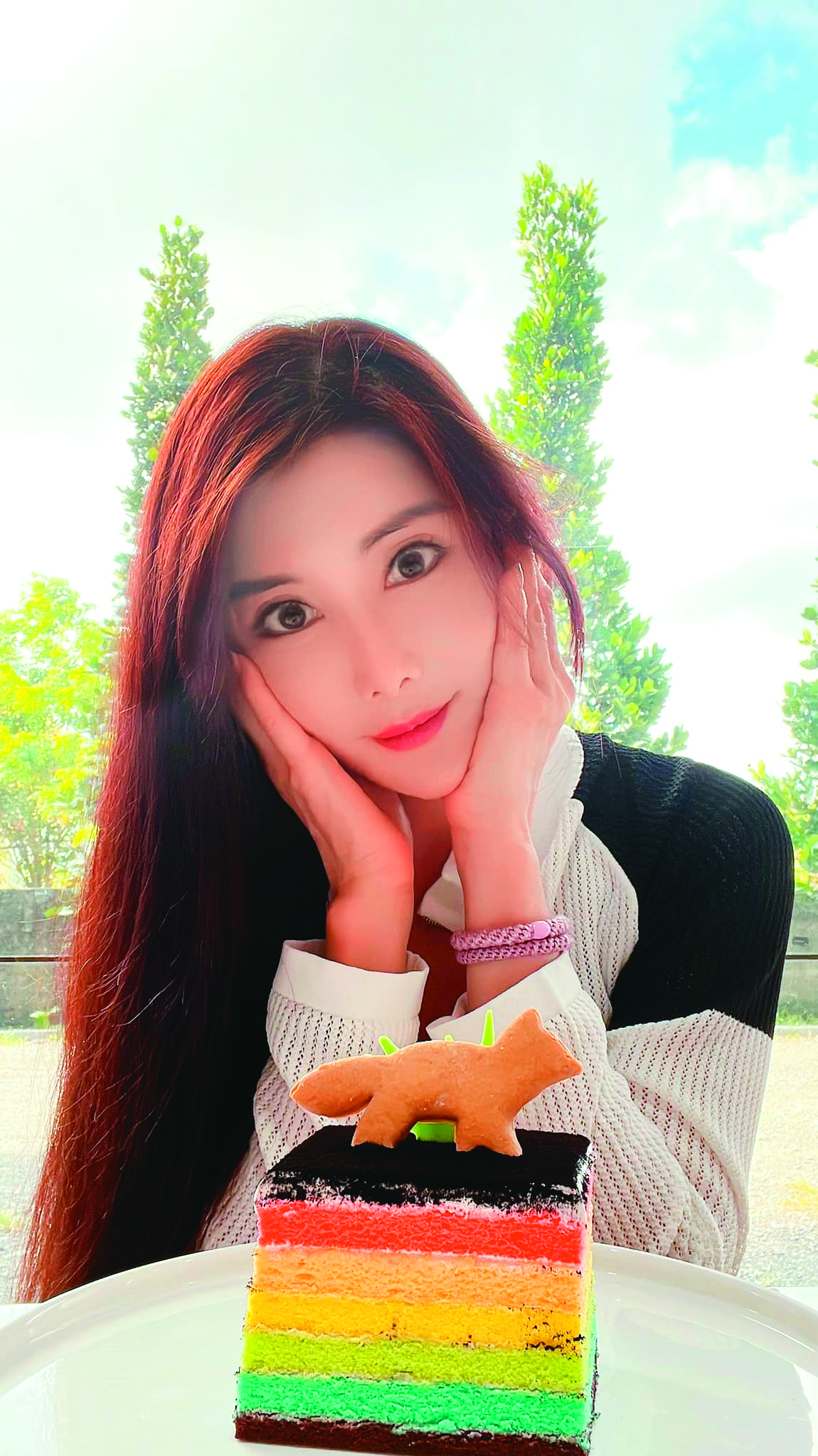 楊麗菁與前男友分手分得難堪之外,還傳出對方會不斷出現在她家附近、讓她不堪其擾。(翻攝楊麗菁臉書)