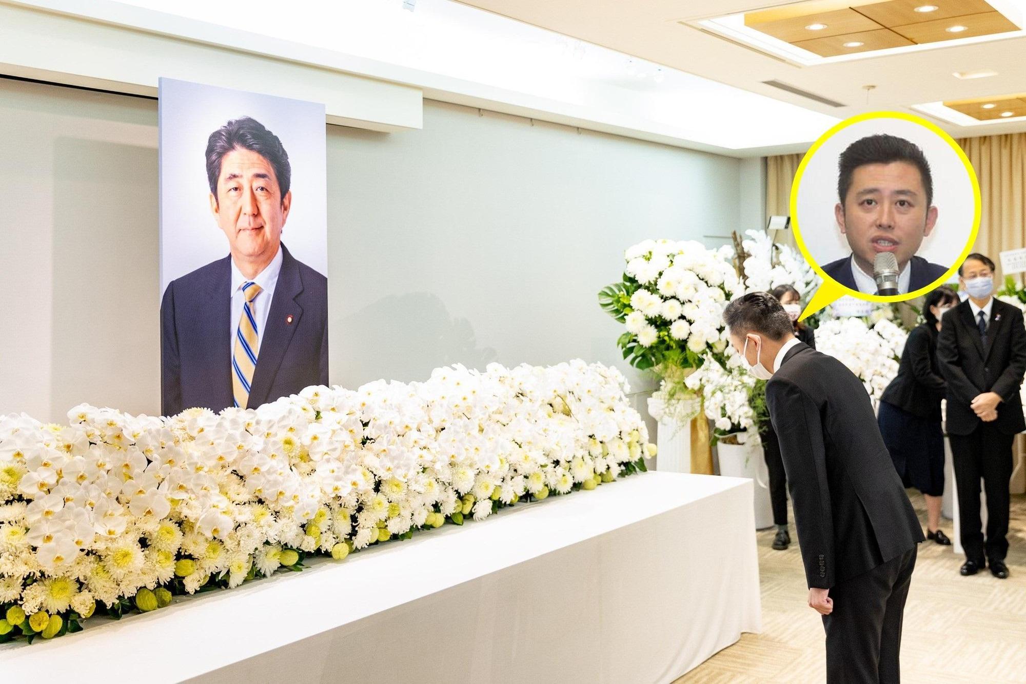 林智堅今上午到日台交流協會弔唁安倍晉三。（翻攝林智堅臉書）