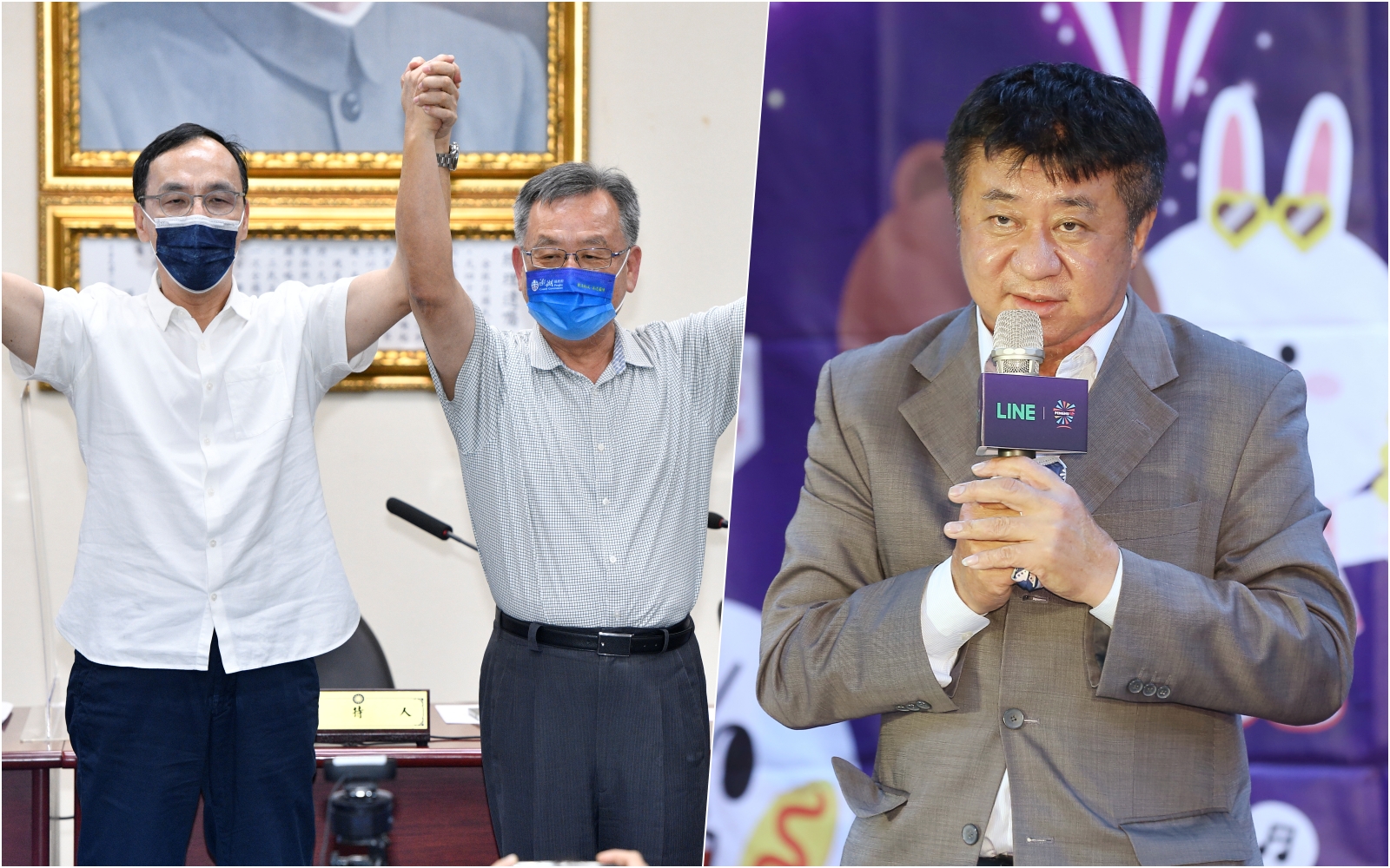 國民黨確定提名賴峰偉（左圖右）爭取連任澎湖縣長，副議長陳雙全（右）質疑提名不公憤而退黨。（本刊資料照）