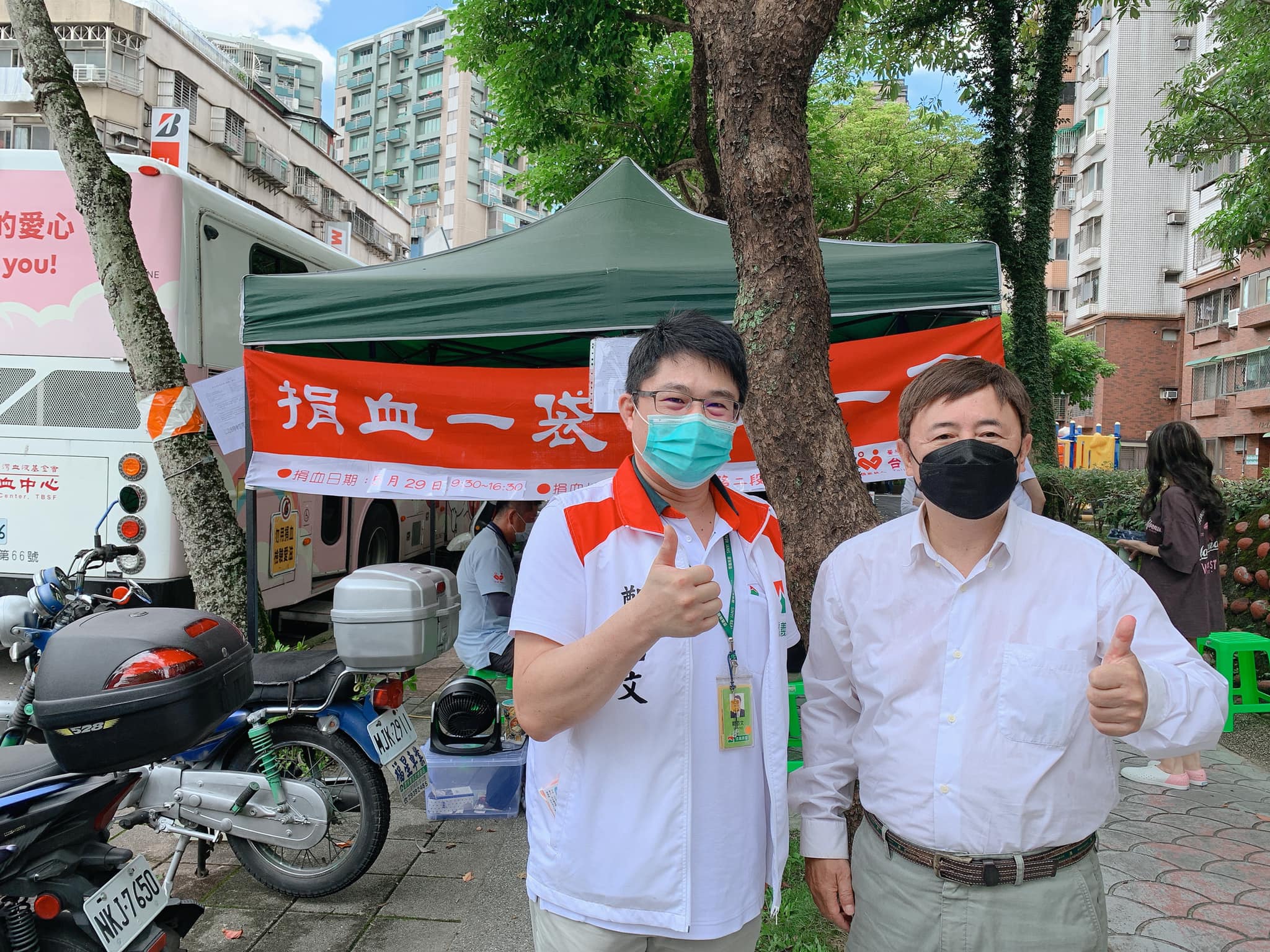 張幸松經常參與捐血活動，熱心公益。（張幸松臉書）