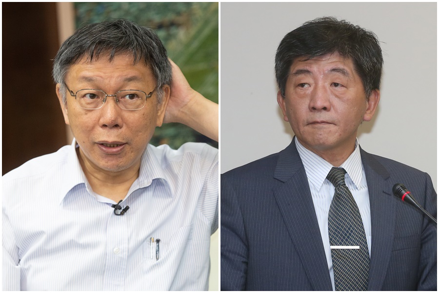 媒體人黃揚明翻出8年前陳時中（右）替柯文哲（左）站台的舊聞。（本刊資料照）