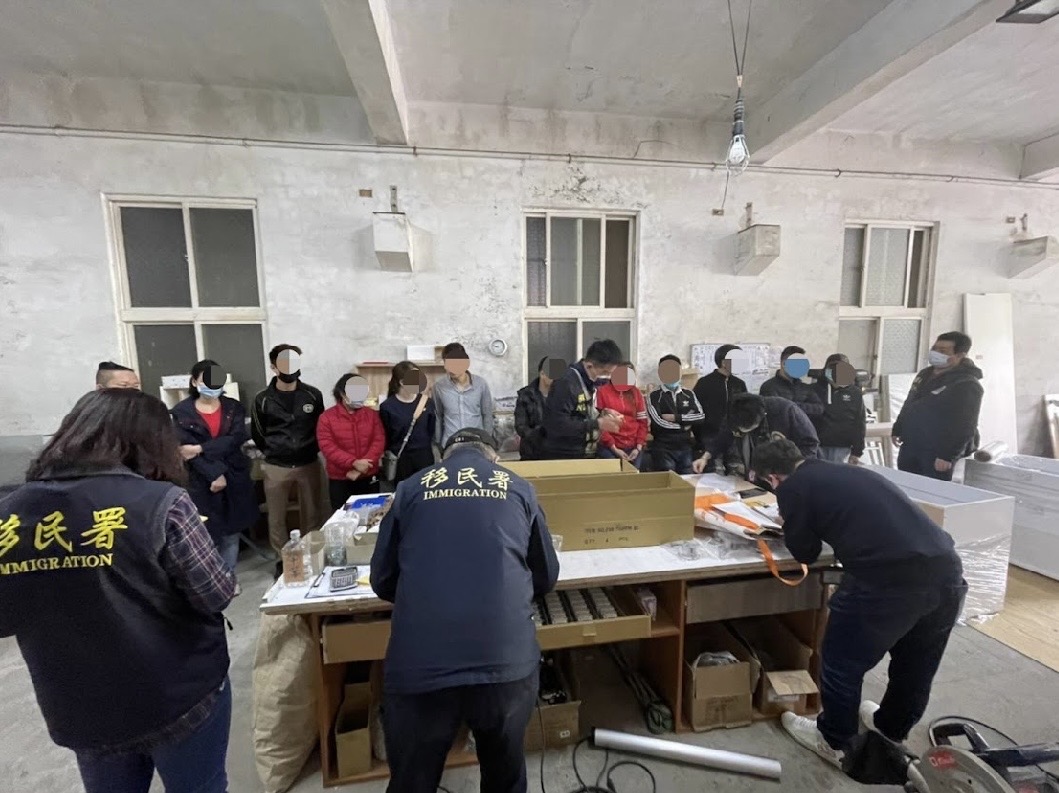 非法仲介集團。（移民署提供）