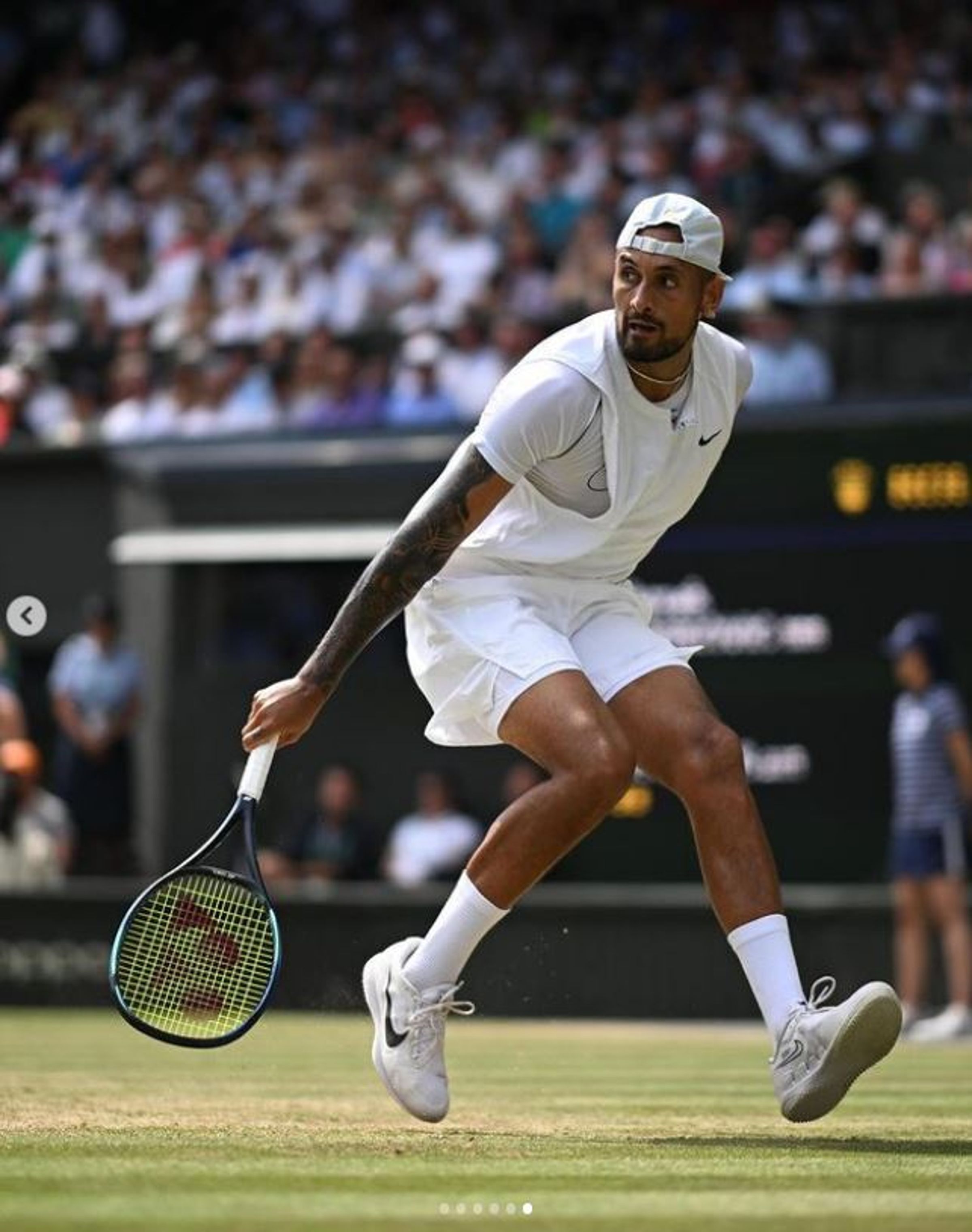 基里奧斯天賦異稟，卻充滿爭議。（翻攝Wimbledon IG）
