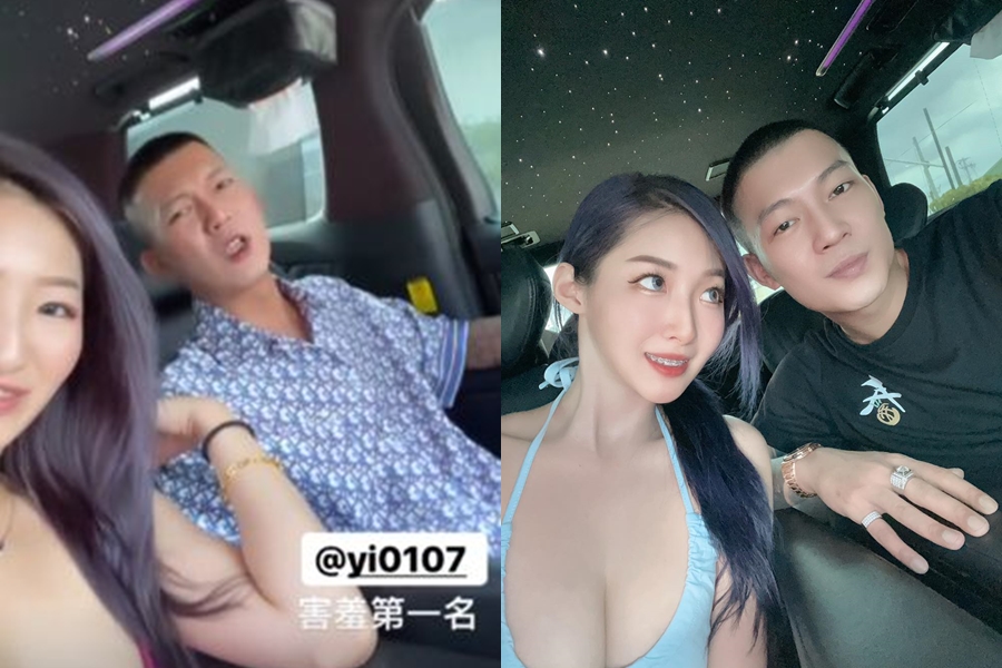 歐菈（左）po出和鳳梨（右）一起搭車出遊，男友態度意外引來部分網友質疑。（翻攝自歐菈IG、鳳梨臉書）