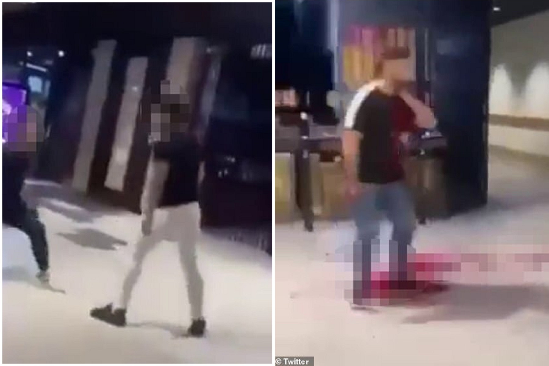 血腥慎入!男在車站商場遭割喉瞬間沒感覺,5秒後爆血倒下慘死。(翻自推特)