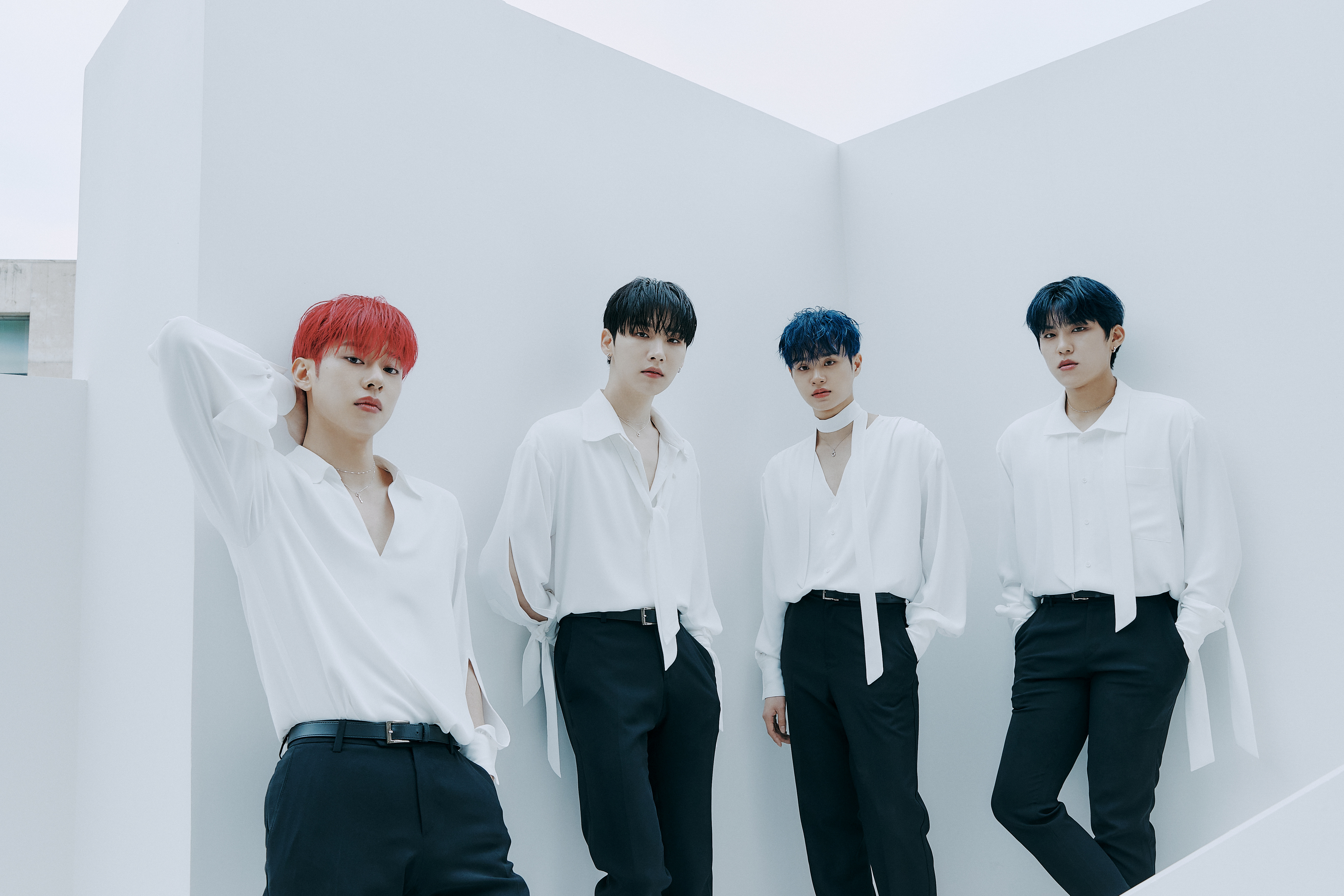 AB6IX成員金東賢(左起)、田雄、李大輝與朴佑鎭在2019年出道即擁有許多粉絲喜愛。(遠雄創藝提供)