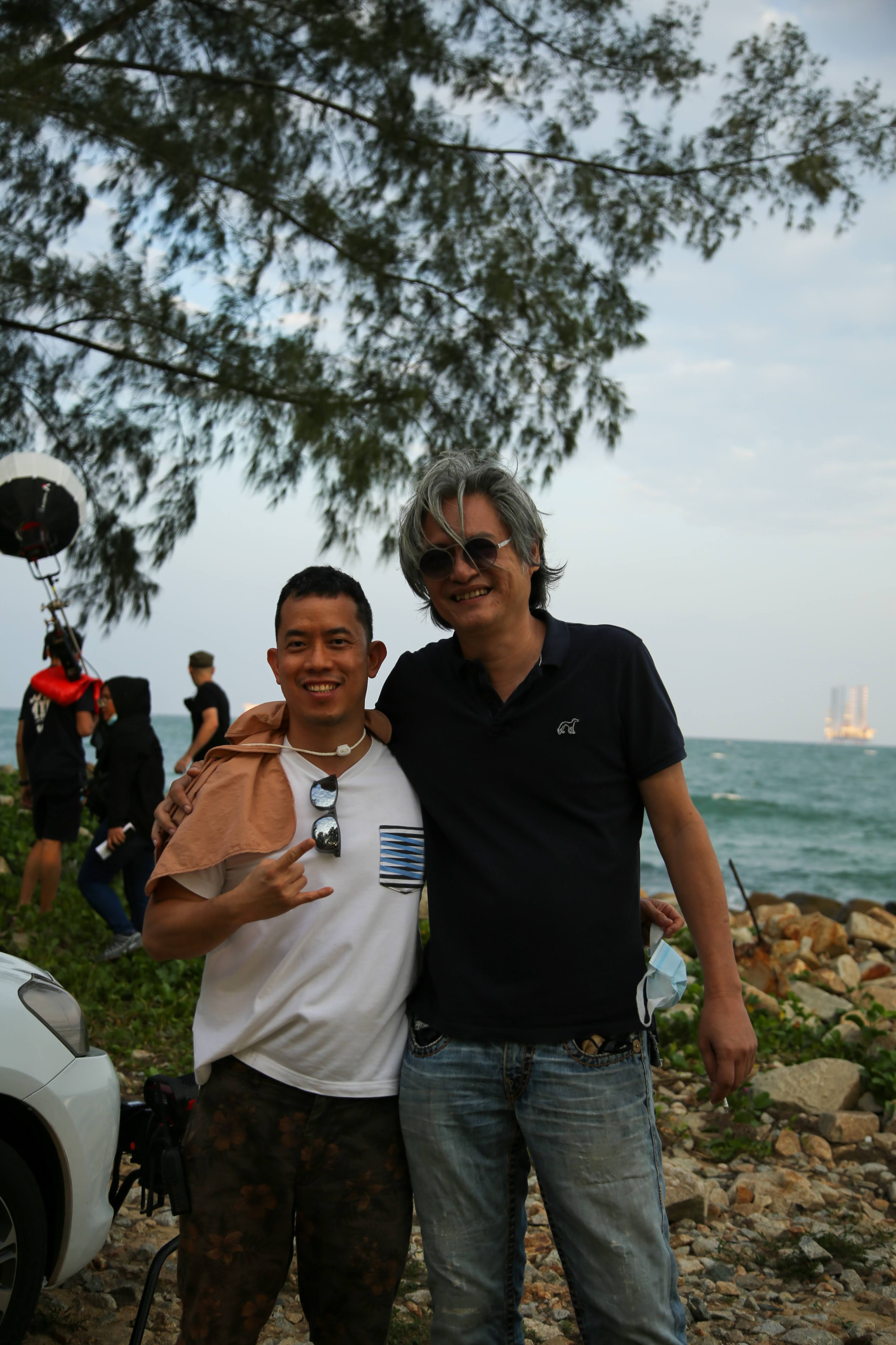 監製胡明進（左）與男主角張子夫（右）在編劇階段提供不少建議。（海鵬提供）
