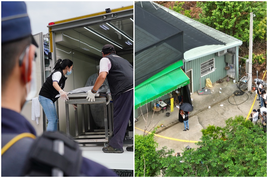 南投草屯鎮發生4死1重傷的行刑式槍擊命案,倖存5名員工還原李嫌闖入會客室的狀況。