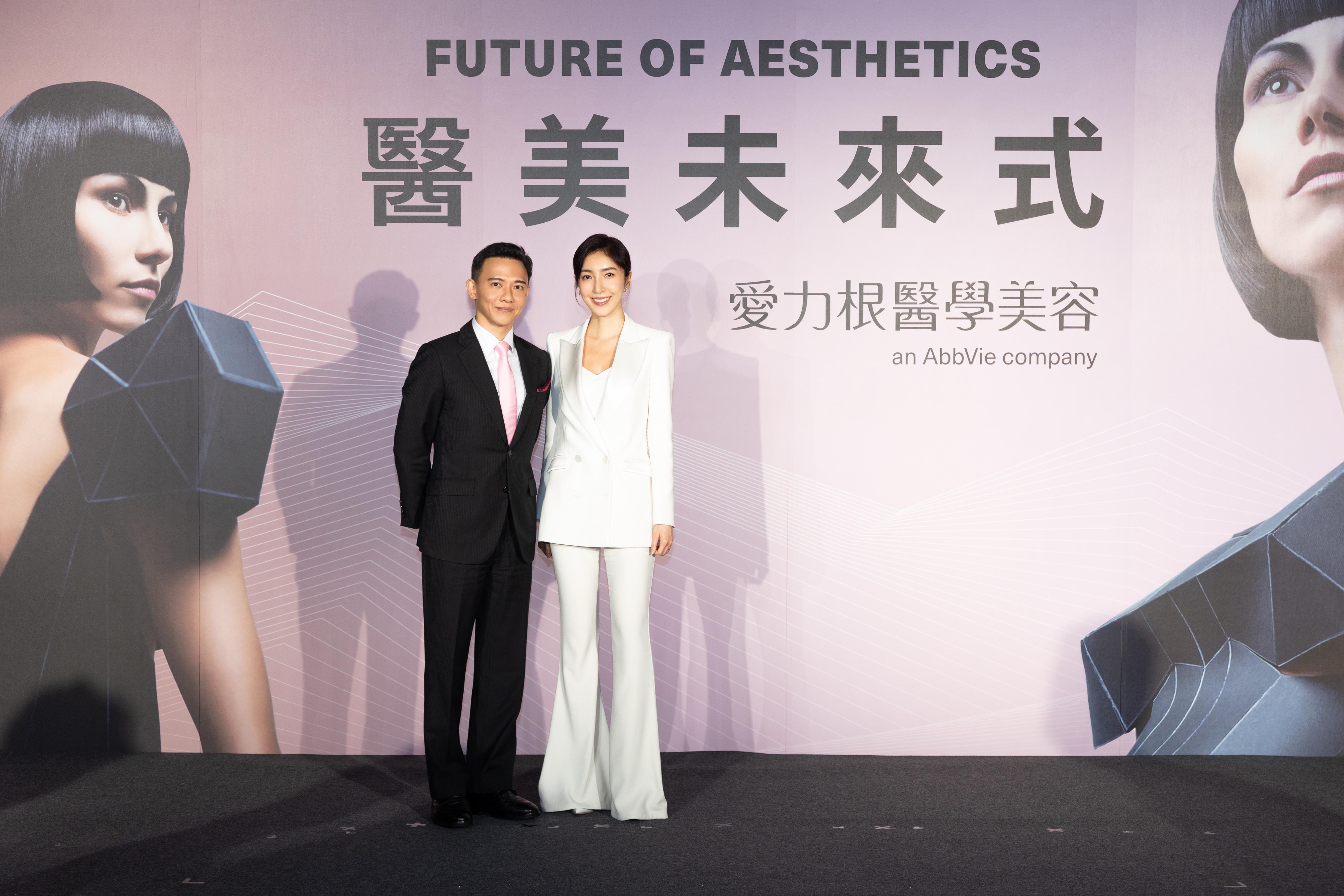 楊謹華和愛力根總經理林尚威合影。（愛力根提供）
