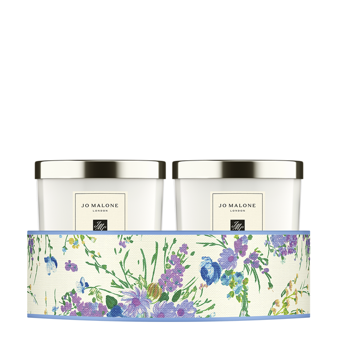 設計師系列忍冬與印蒿&藍風鈴糅香蠟燭組(含盒)。200Gx2 / NT$5,700(Jo Malone London提供)