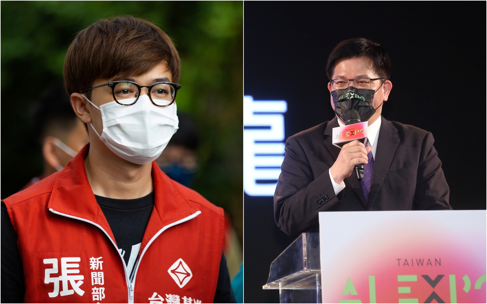 張博洋（左）發文批評林佳龍（右）引發爭議。（本刊資料照）