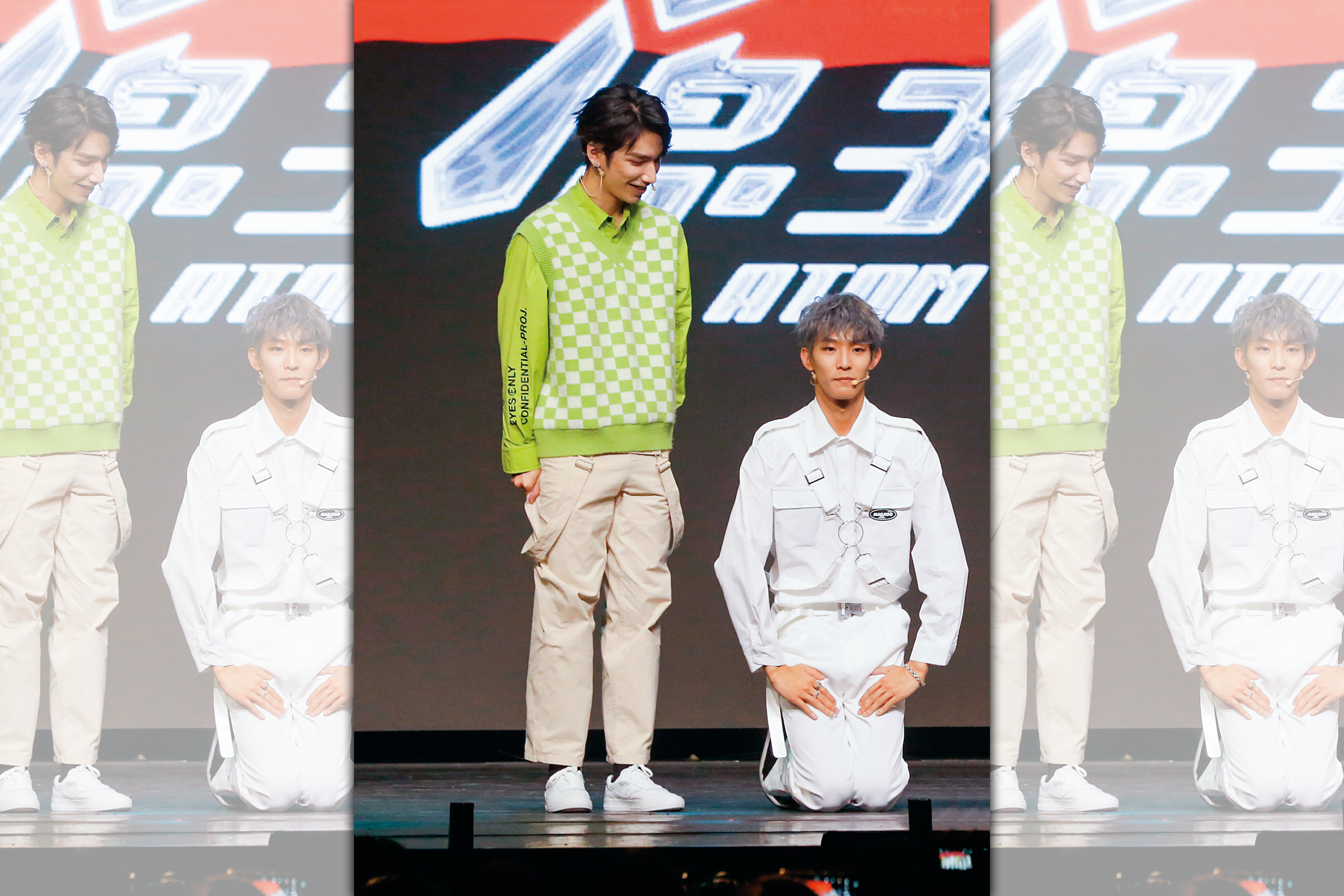 林煥鈞（右）下跪感謝，以後就接棒柯震東奪影帝了！