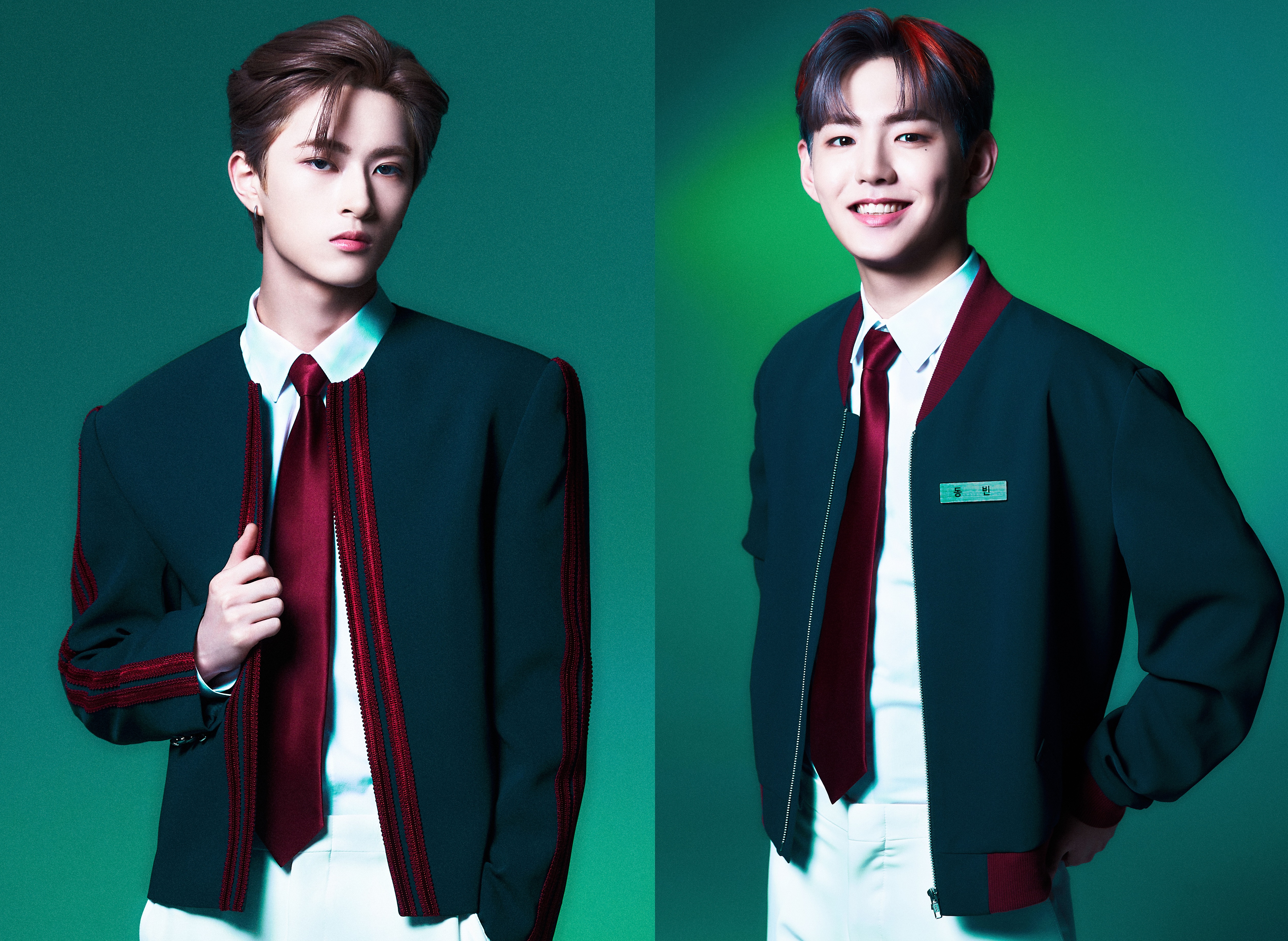 「OCJNEWBIES」中除了有因選秀節目《PRODUCE 101》累積人氣的金東彬（右圖）外，還有來自香港的成員LEO。（One Cool Jacso Entertainment提供）