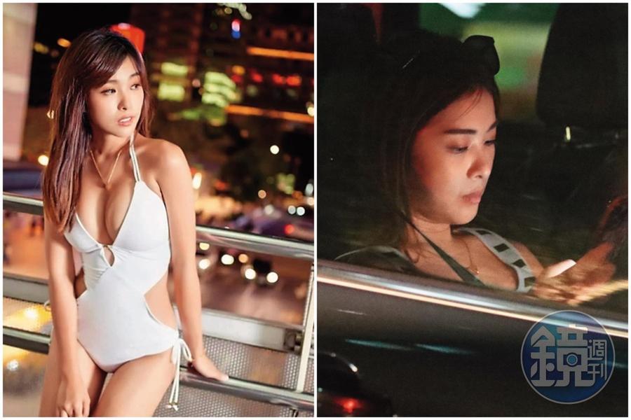 劉錚最近的正牌女友出現,氣場強大地坐在副駕駛座上,名字叫夏乙薇。(左圖翻攝自cookie0258 IG)