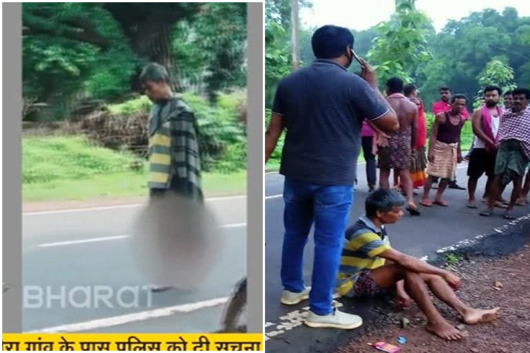 驚悚影片曝光！人妻被疑與小王上床，慘遭綠帽夫斬首提頭遊街。（翻自etvbharat.com）