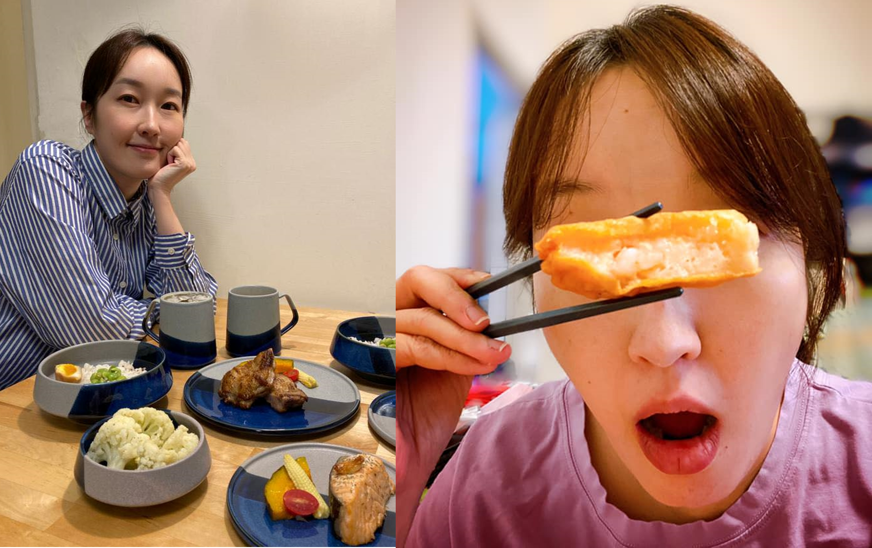 巴鈺對於美食來者不拒，只要是高油脂的食物她都很喜歡。(圖/翻攝巴鈺臉書)