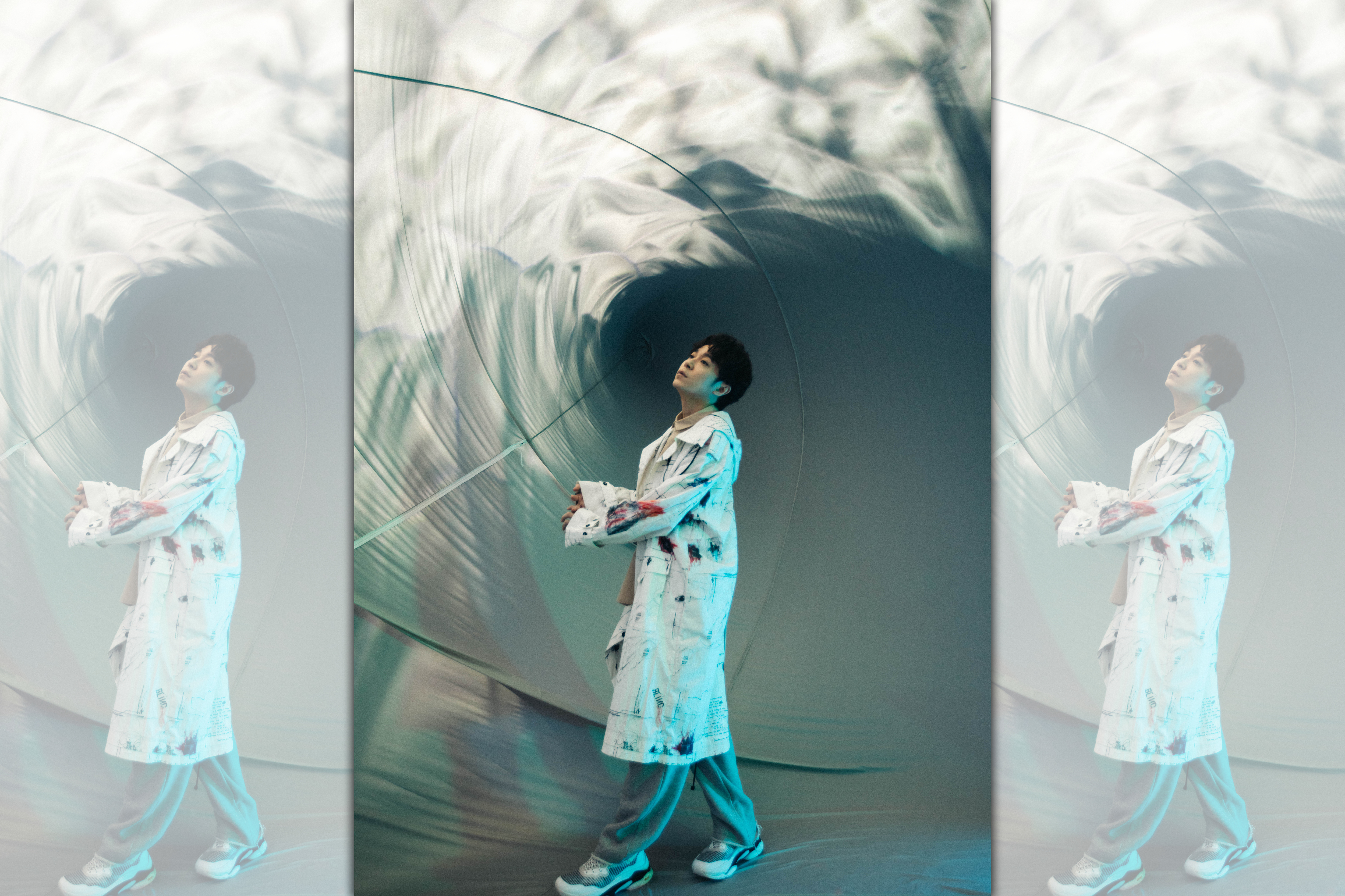 吳青峰昨與美國創作歌手Rufus Wainwright洛福斯溫萊特，共創全新單曲〈A Wanderer In The Sleeping City〉。（環球音樂提供）