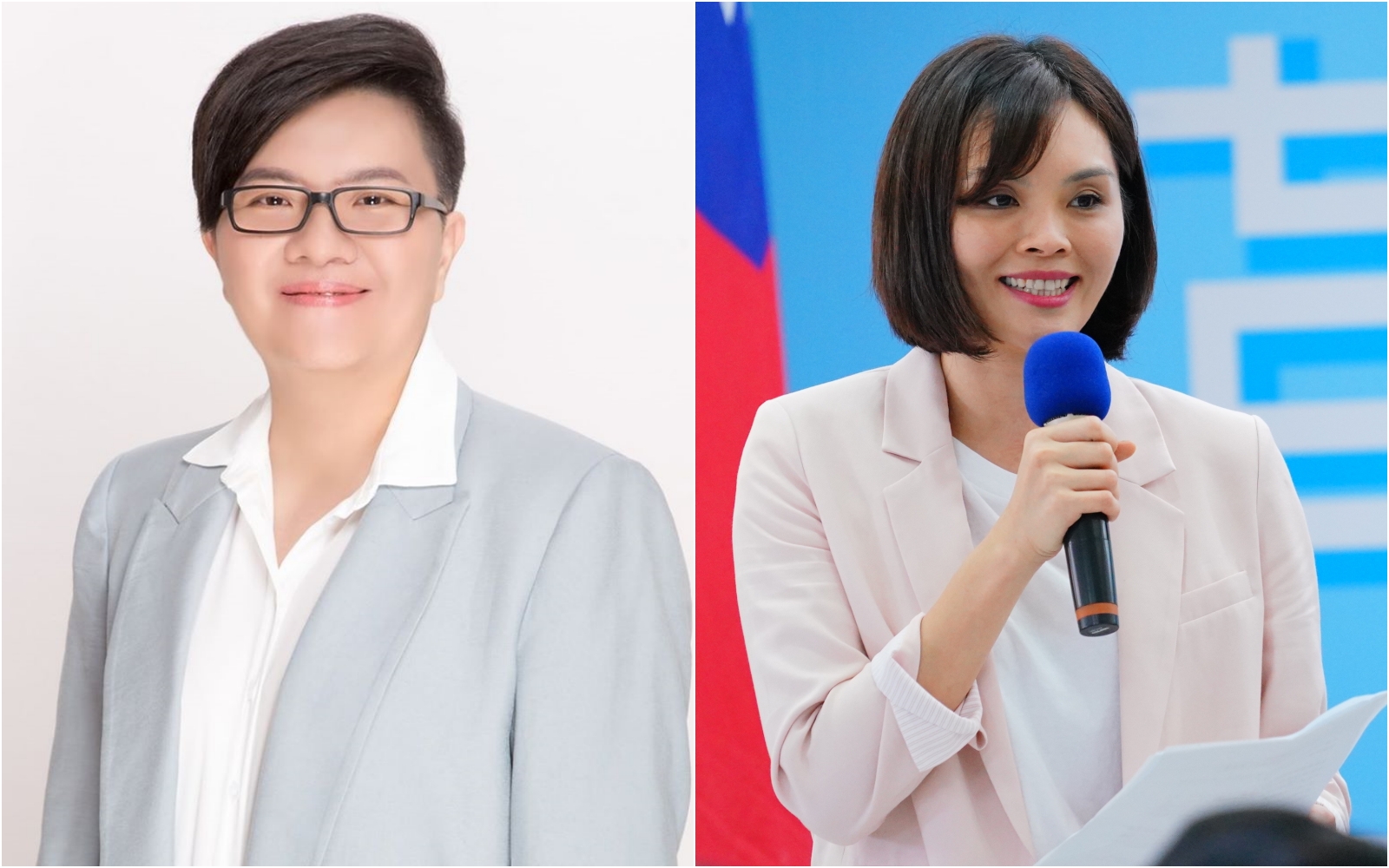 吳佩蓉（左）過去曾踢爆李眉蓁（右）論文抄襲，如今兩人成了議員選戰對手。（翻攝自吳佩蓉臉書／本刊資料照）