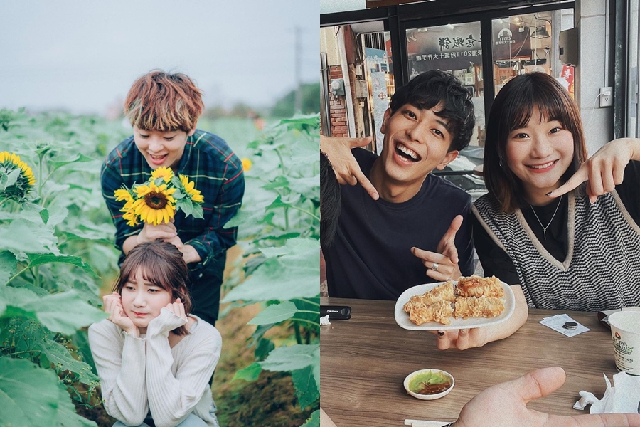 愛莉莎莎(左圖下、右圖右)騙曾經和自己關係曖昧的三原慧悟(左圖上)自己和他的好兄弟一樹(右圖左)交往,沒想到結局神反轉。(翻攝自愛莉莎莎IG)