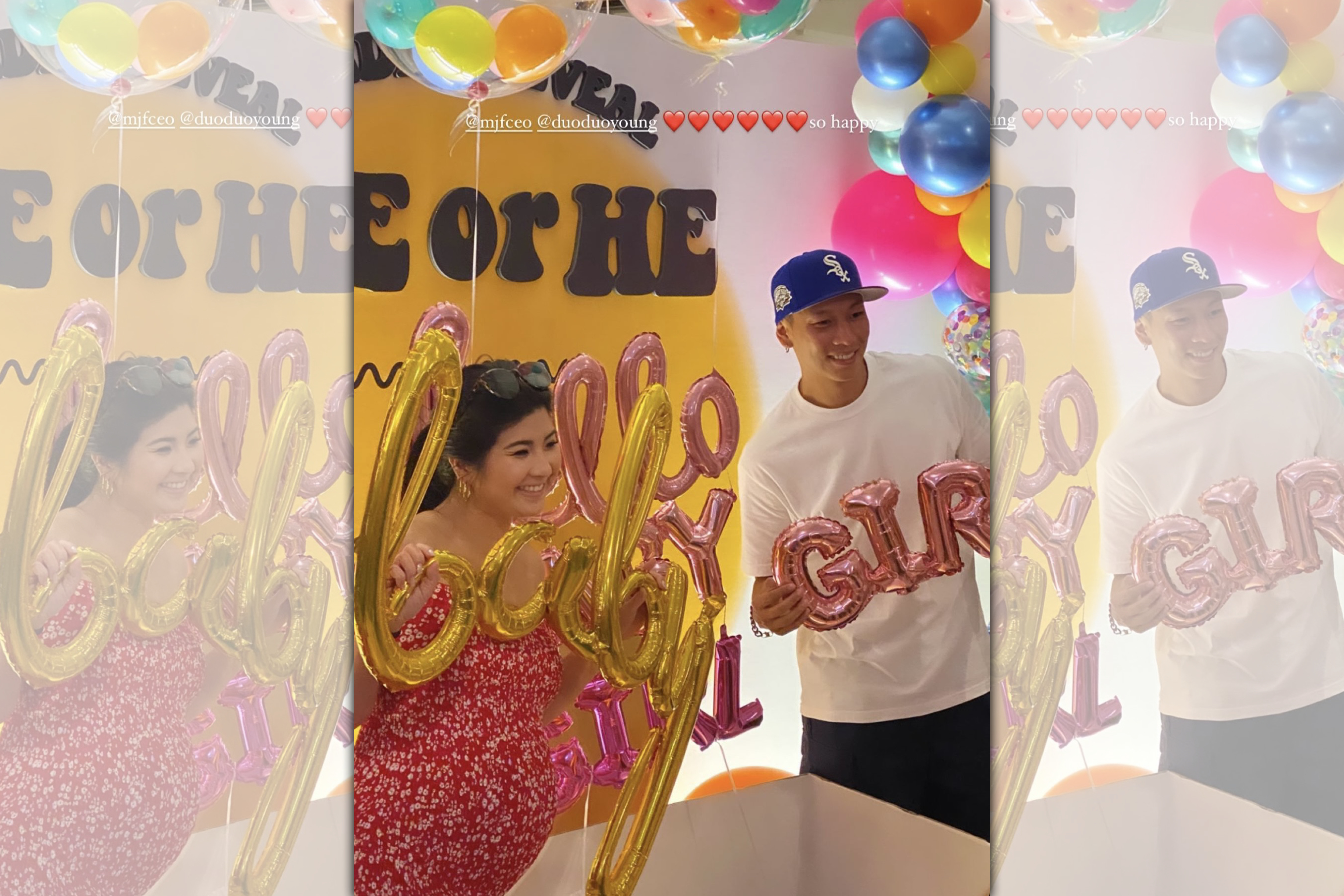 瘦子與老婆Jennifer舉辦寶寶性別公開派對。（翻攝自onefivespirits IG）