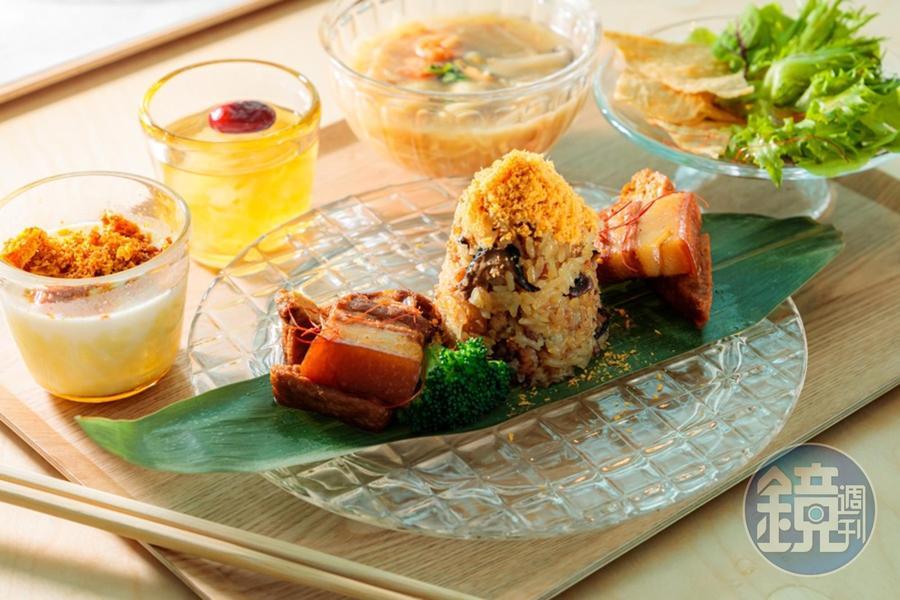 阿霞飯店特製「啤酒滷肉米糕」。(400元/份)