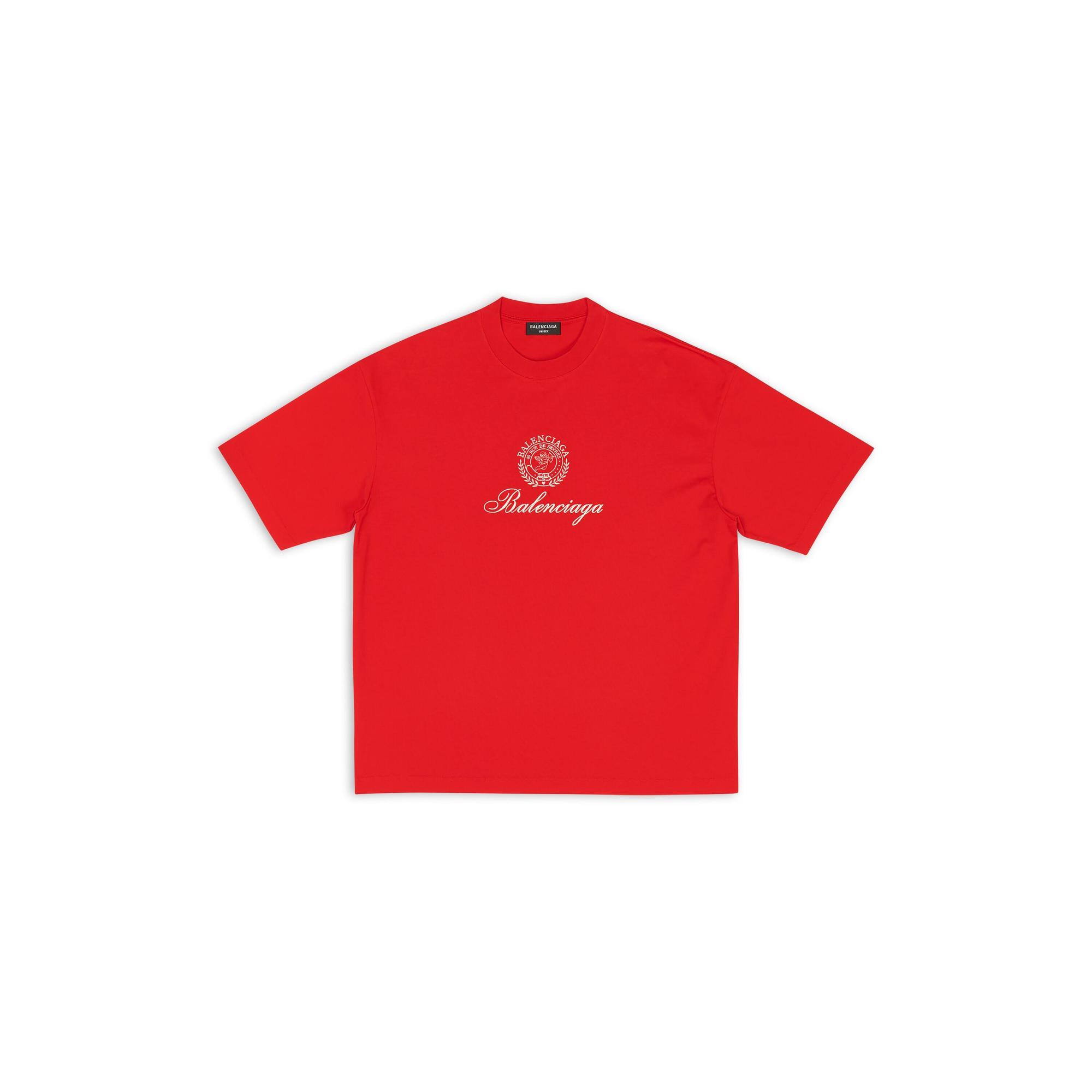 紅色QIXI CREST T-SHIRT NT$20,900 BALENCIAGA。(BALENCIAGA提供)