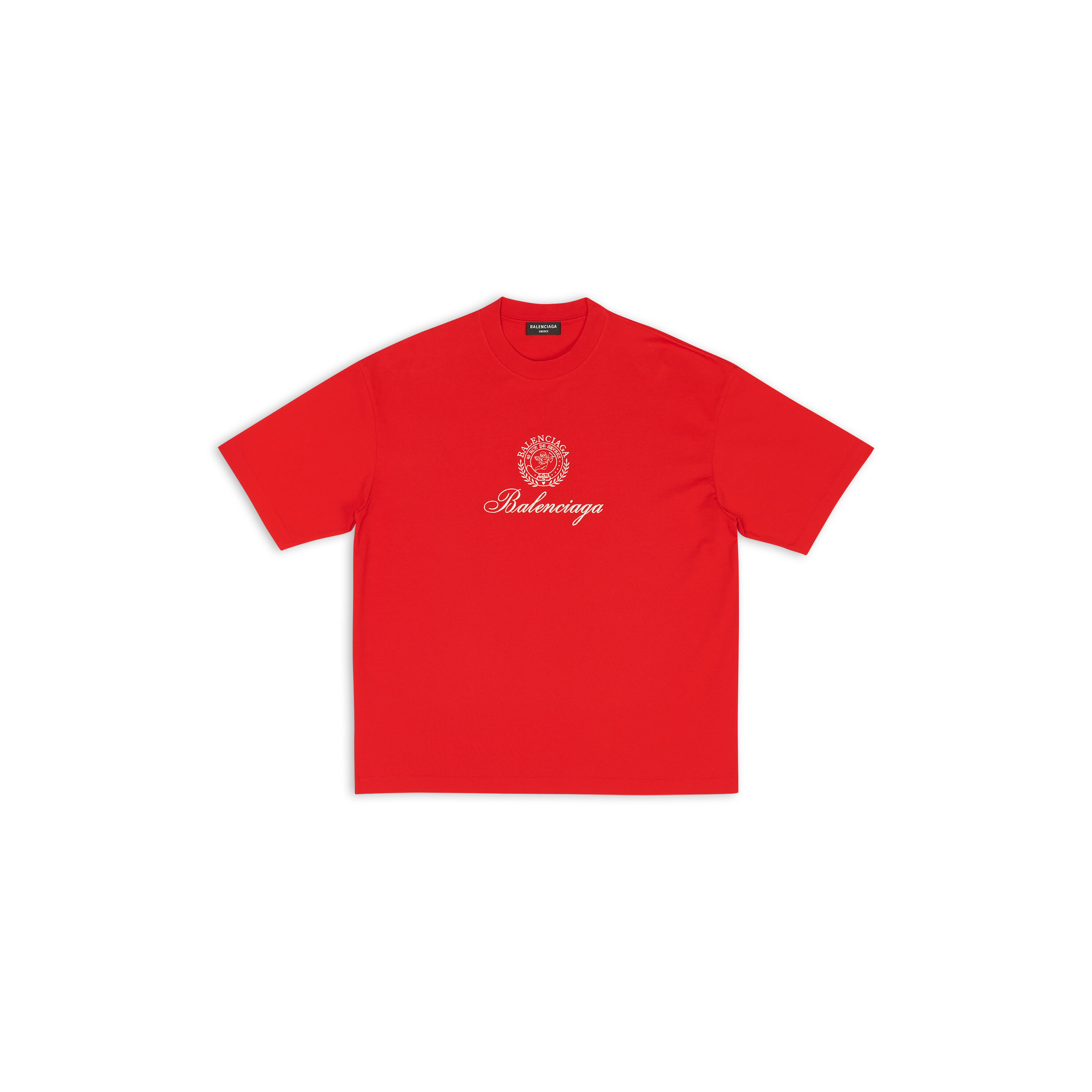 紅色QIXI CREST T-SHIRT NT$20,900 BALENCIAGA。（BALENCIAGA提供）
