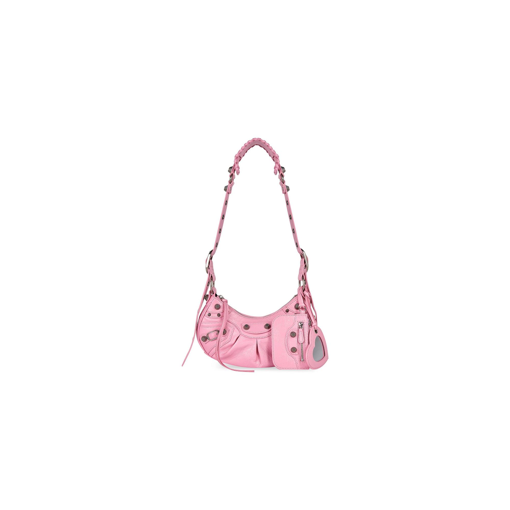 粉紅LE CAGOLENT肩背包 NT$70,900 BALENCIAGA。(BALENCIAGA提供)