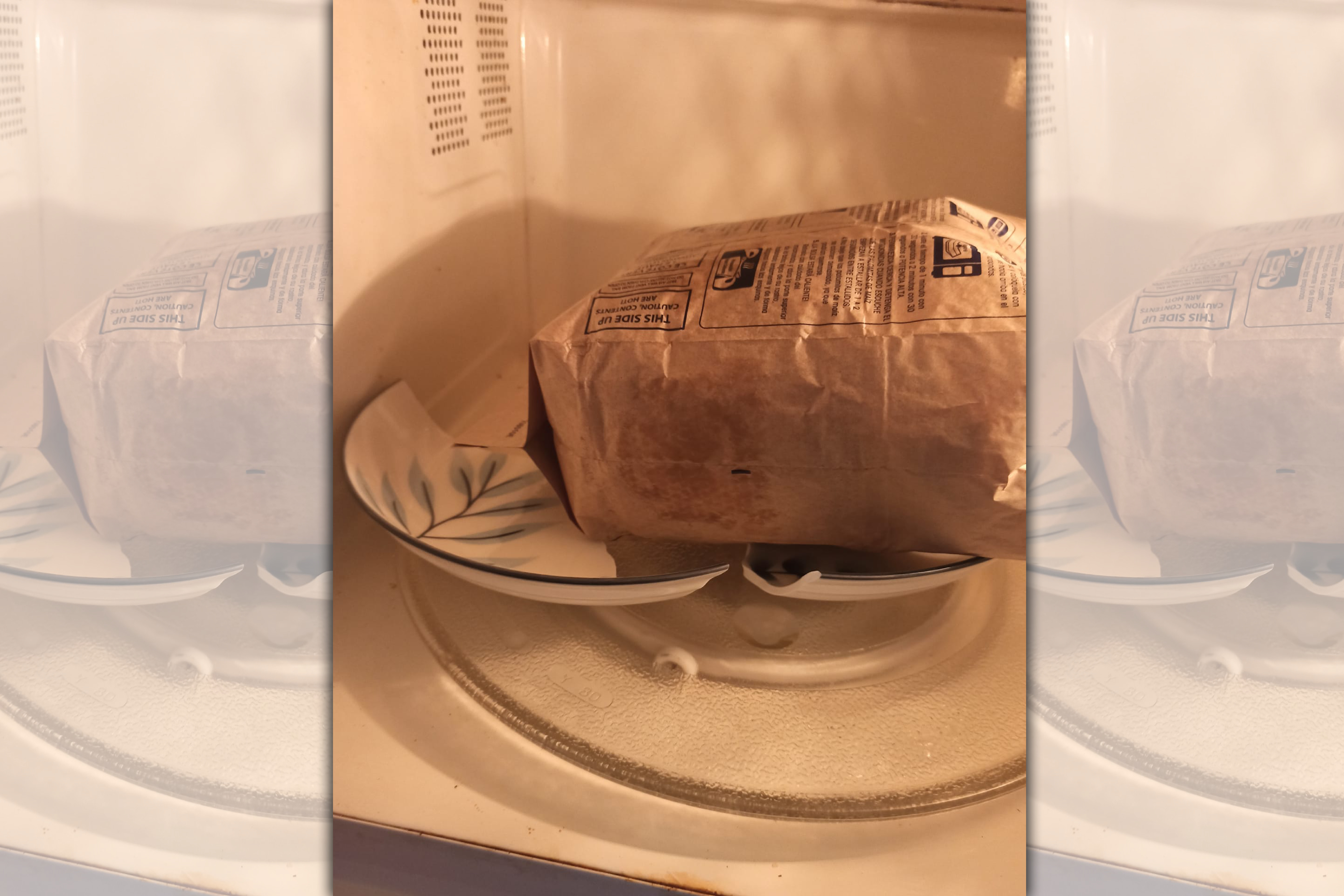 網友用微波爐爆好市多的爆米花，結果盤子卻破掉了。（翻攝自Costco好市多 商品經驗老實說）