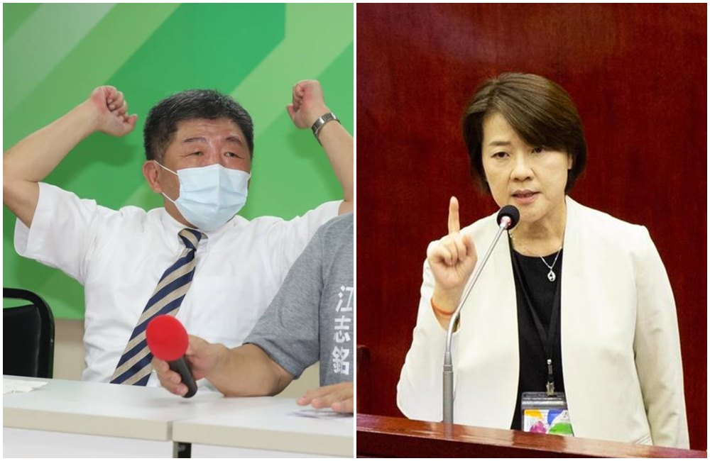 黃珊珊（右圖）砲轟陳時中（左圖）。（本刊資料照）
