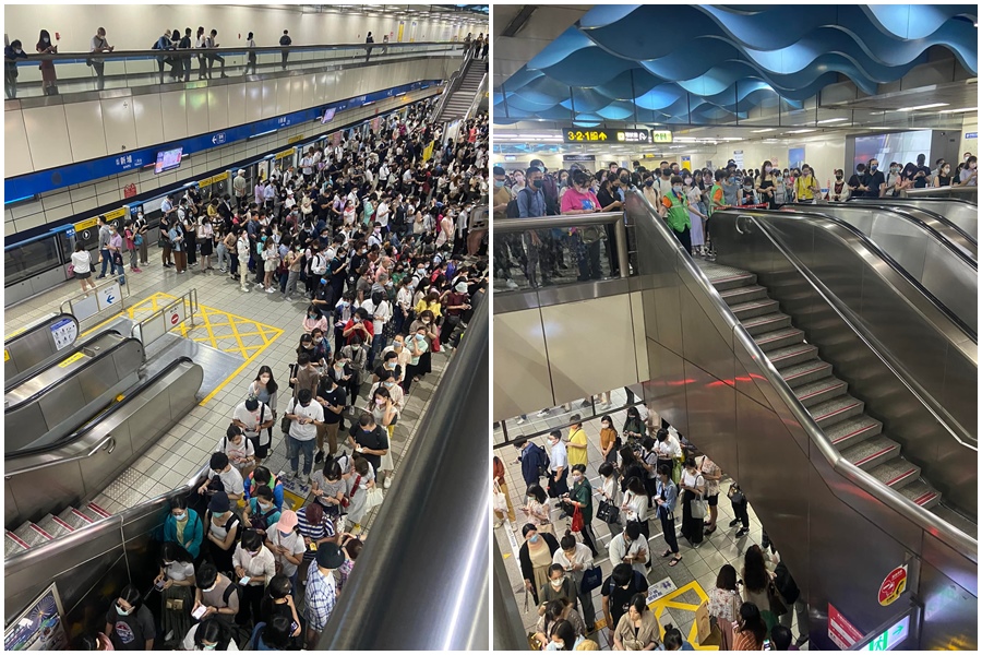 板南線今(21日)早遇到兩次異常事件,影響上千名通勤族。(翻攝自我是板橋人臉書)