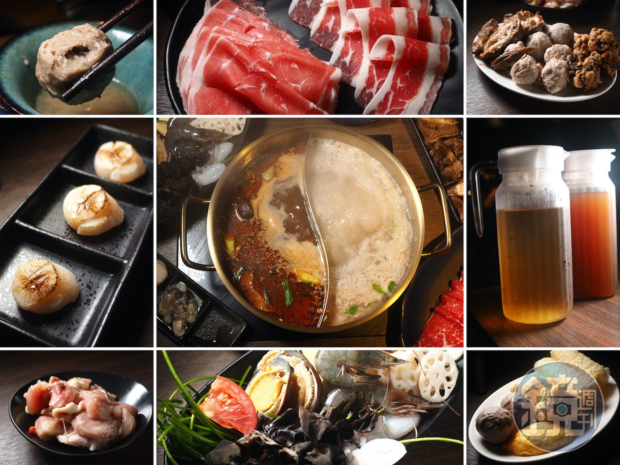 藝人邵庭開的麻辣鍋「涮辛酸」，雖是吃到飽形式，食材卻頗為精緻。