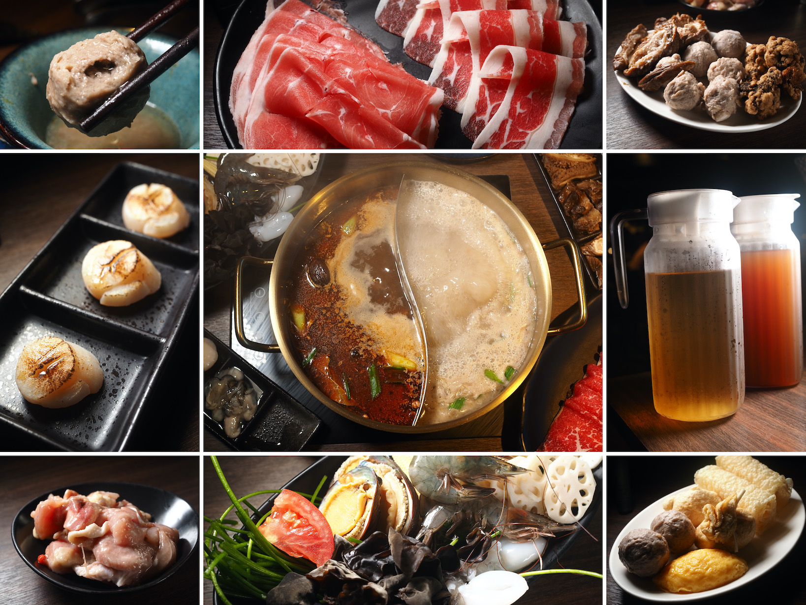 藝人邵庭開的麻辣鍋「涮辛酸」，雖是吃到飽形式，食材卻頗為精緻。