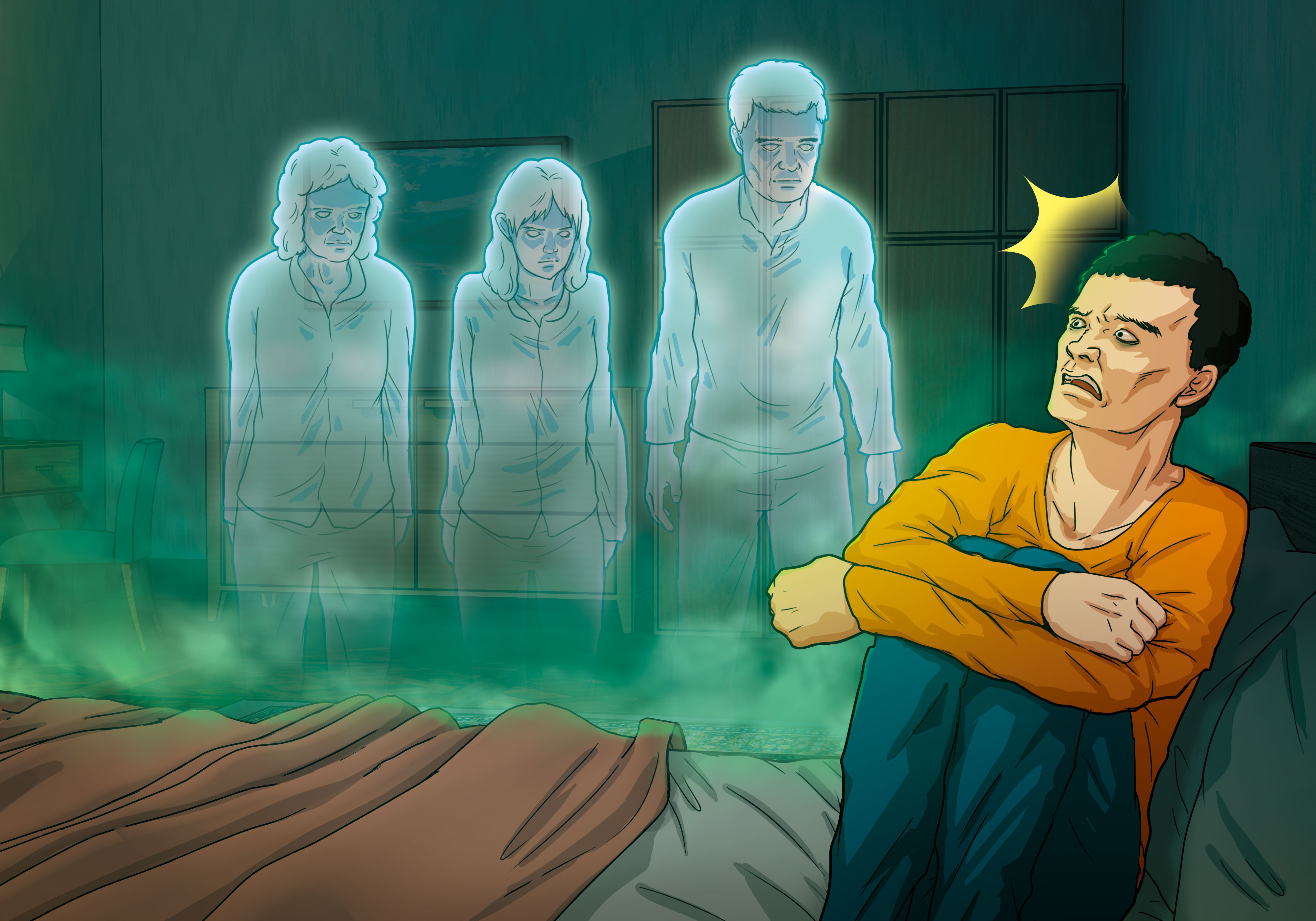 管男供稱楊家3人的冤魂常糾纏他,讓他感到害怕而認罪。