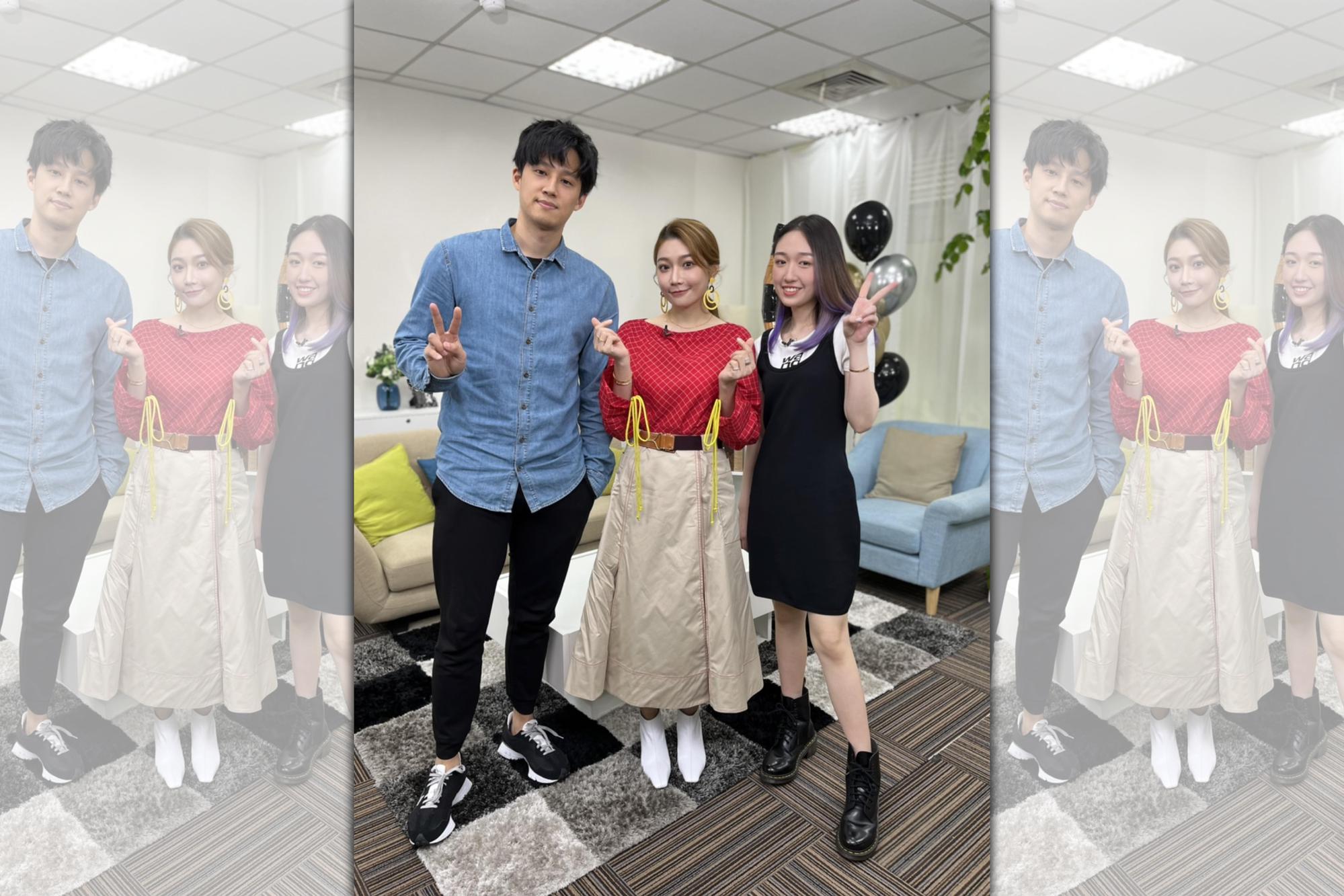 徐新洋（左）、王敏淳（右）上節目爆料老爸私下一面。（東風衛視提供）