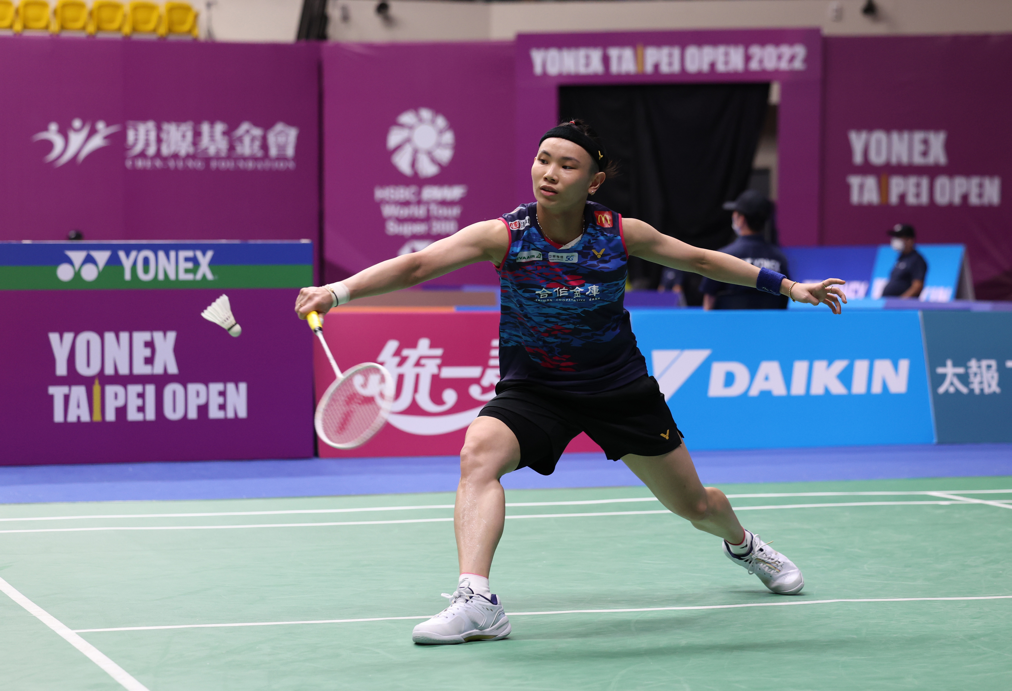 馬來西亞公開賽即將開打，戴資穎昨日中午卻遇上主辦單位出包，白跑一趟沒練到球。圖為台北羽球公開賽照片。（台北羽球公開賽大會提供）