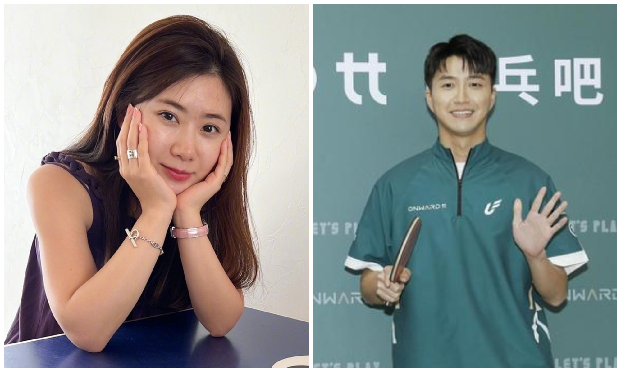 福原愛相隔1年回台灣，前夫江宏傑卻發文指她帶走家人搞失聯。（翻攝福原愛微博／本刊資料照）