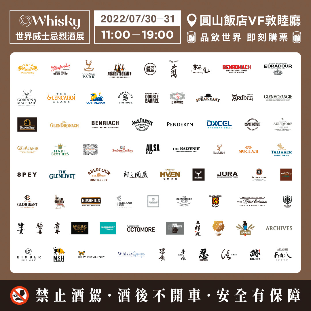 2022年第二屆O Whisky酒展，有近百個世界級的威士忌與烈酒品牌參展，選擇正值七十週年慶的圓山大飯店舉辦，格外有意義。