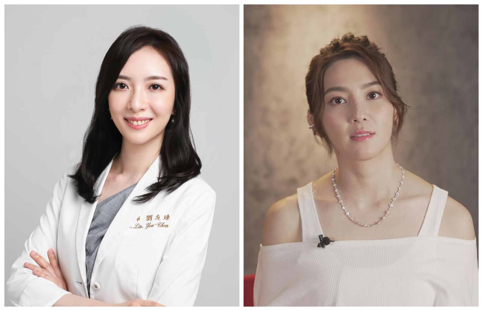 劉友臻醫師(左圖)遭許藍方(右圖)介入婚姻,昨打破沉默,在個人臉書發表判決聲明。(翻攝劉友臻、許藍方臉書)