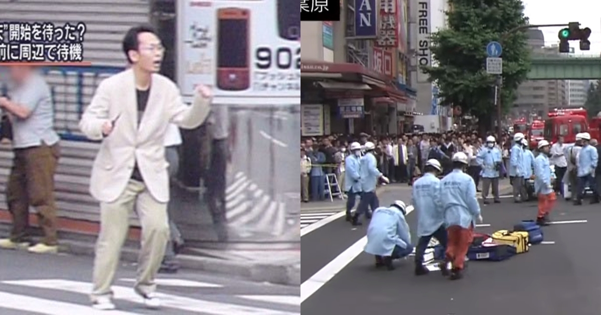 加藤智大14年前於秋葉原進行無差別殺人，今日執行死刑。（翻攝自推特、ANNnewsCH YouTube）